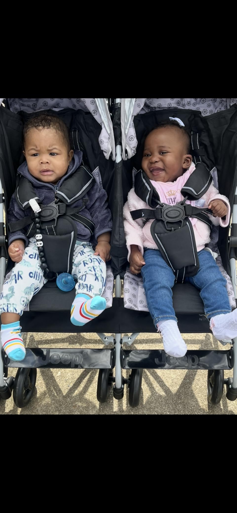 Jeep Scout Double Stroller, Charcoal Galaxy customer photo 2