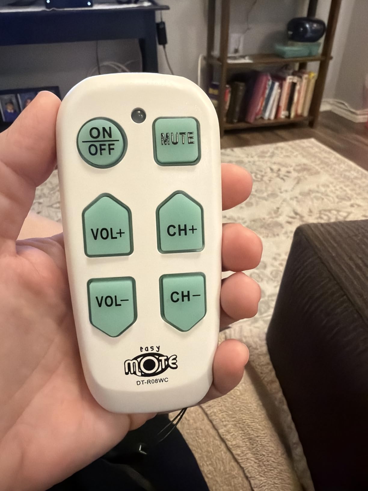 Universal Big Button TV Remote - EasyMote | DT-R08B. Backlit, Easy Use, Smart, Learning Television & Cable Box Controller, Perfect for Assisted Living Elderly Care. White TV Remote Control customer photo 1