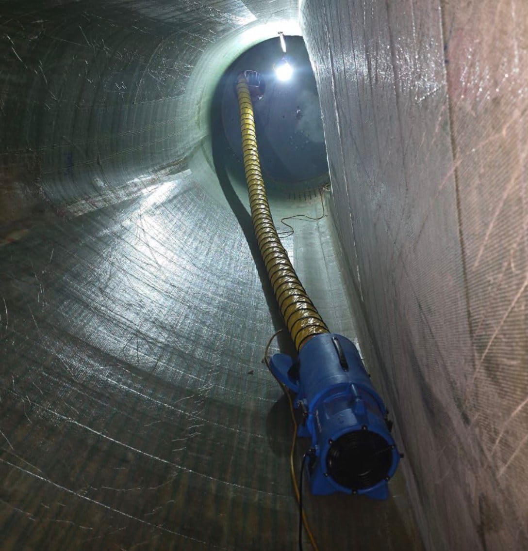 MOUNTO 8inch 1/3hp High Pressure Axial Blower Fan for Ventilation w/ 25ft Hoses and Canister customer photo 2