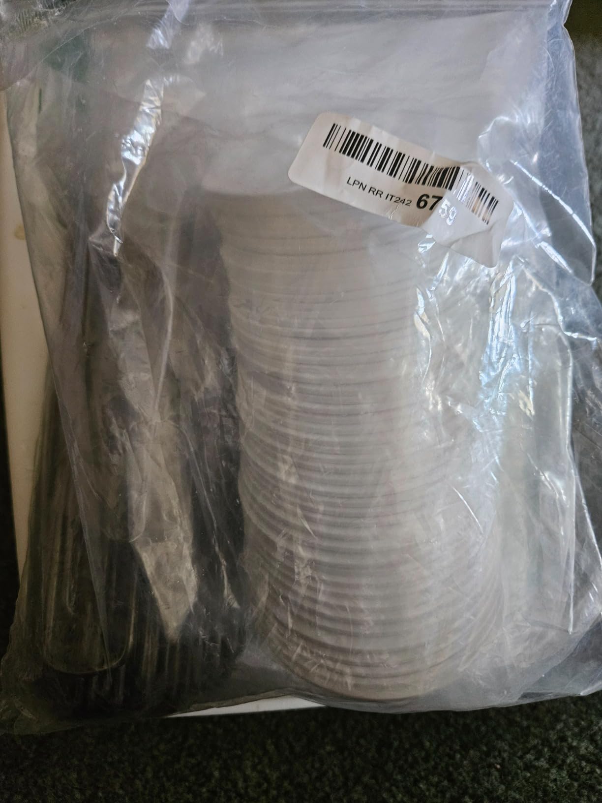Crawl Space Vapor Barrier Stakes 50-Pack - Protective Caps, Won't Tear Liner, Works with Any 6-20 Mil Poly Barrier | Crawl Space Door Systems (White) customer photo 1