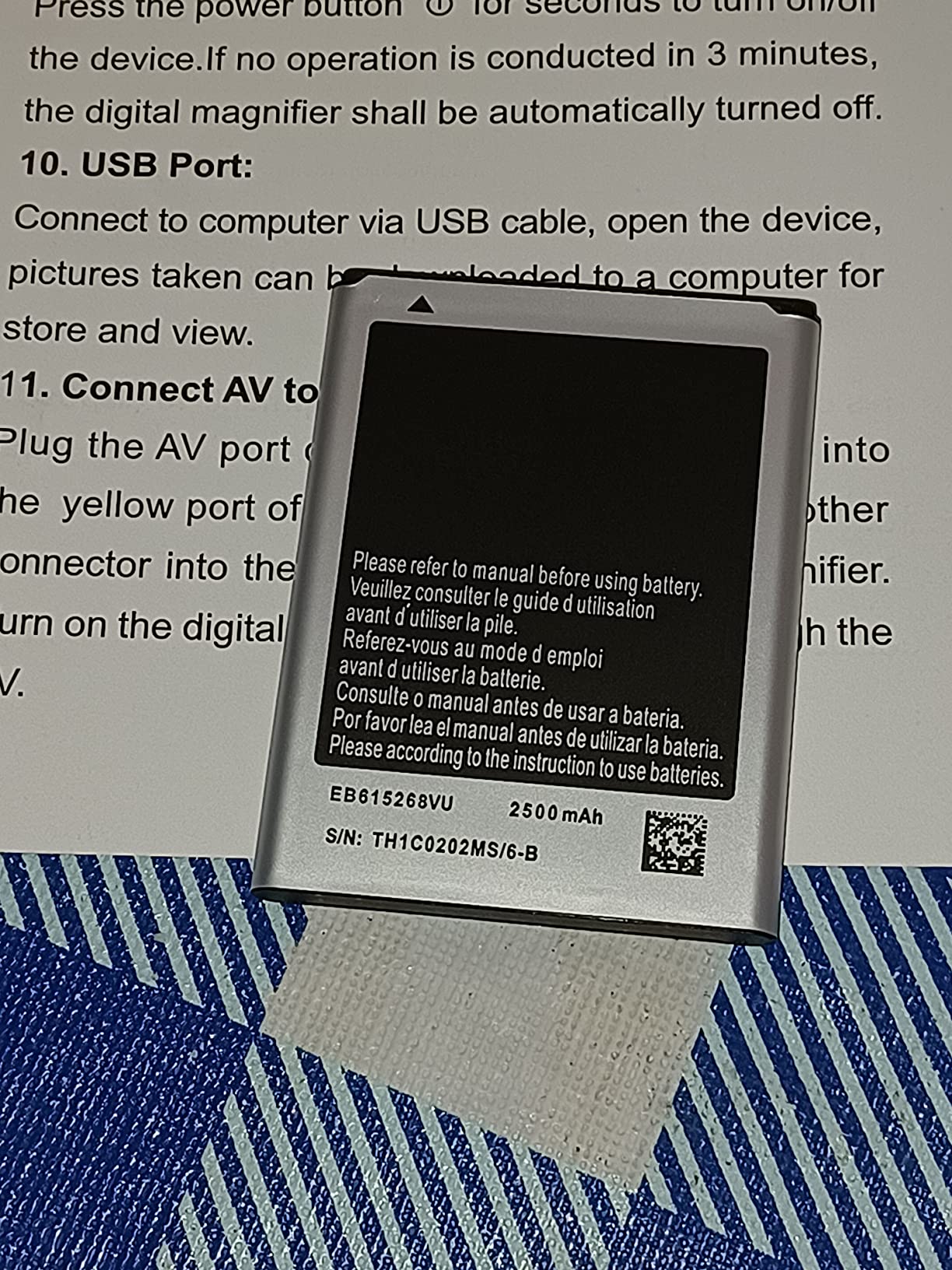 Koolertron Digital Video Magnifier, Handheld Portable Electronic Reading Aid Support AV Output to TV with 4X/8X/16X/32X Zoom Multiple 17 Kinds Color Mode, 5 inch customer photo 2