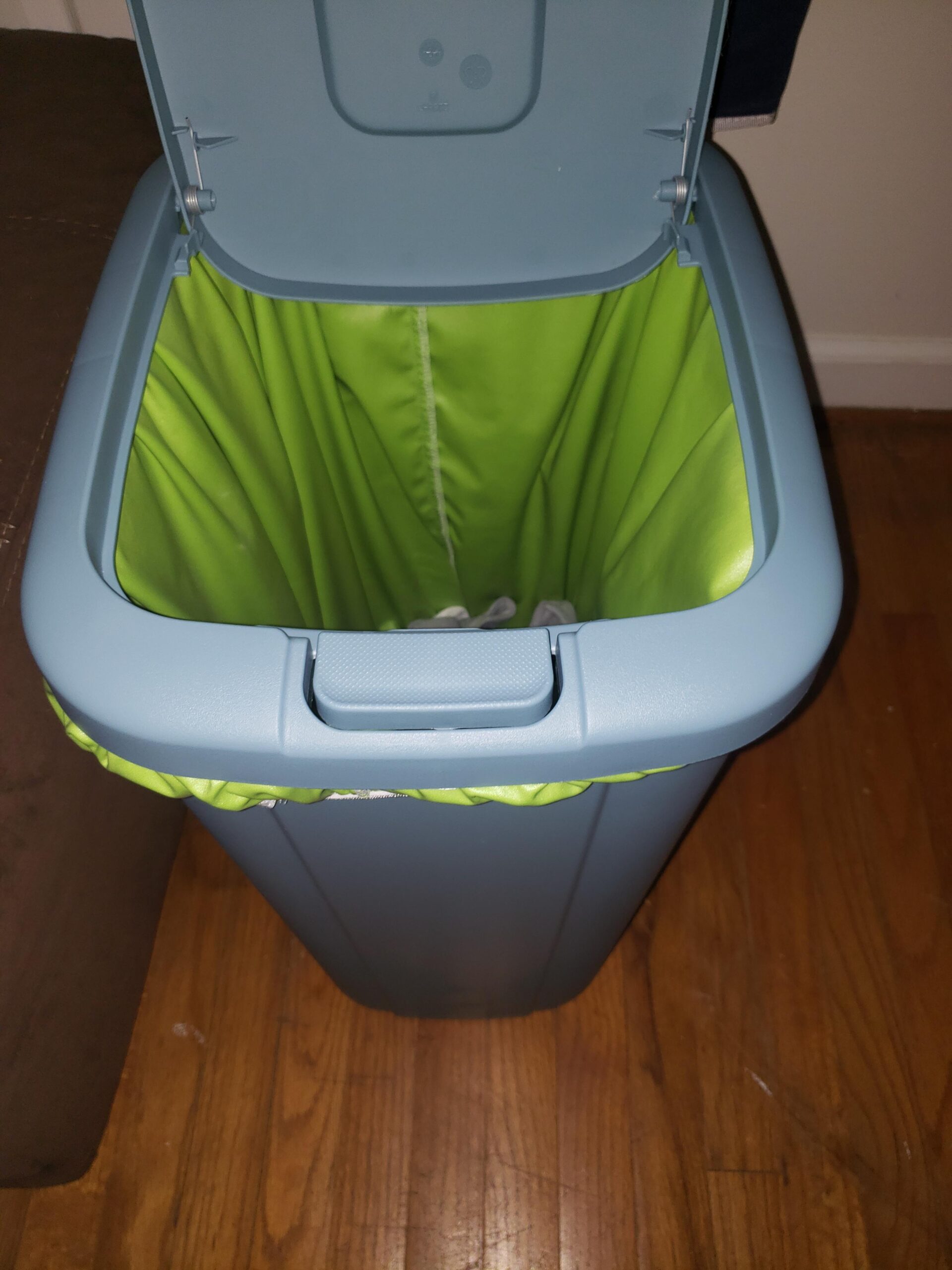 ALVABABY 2 Pack Reusable Diaper Pail Liner for Cloth Diaper, Rubbish Bag, Laundry, Fits for 13.3 Gallon Trash Can and Diaper Pails, Kitchen Garbage Cans Black +Gray PL-B2629 customer photo 2