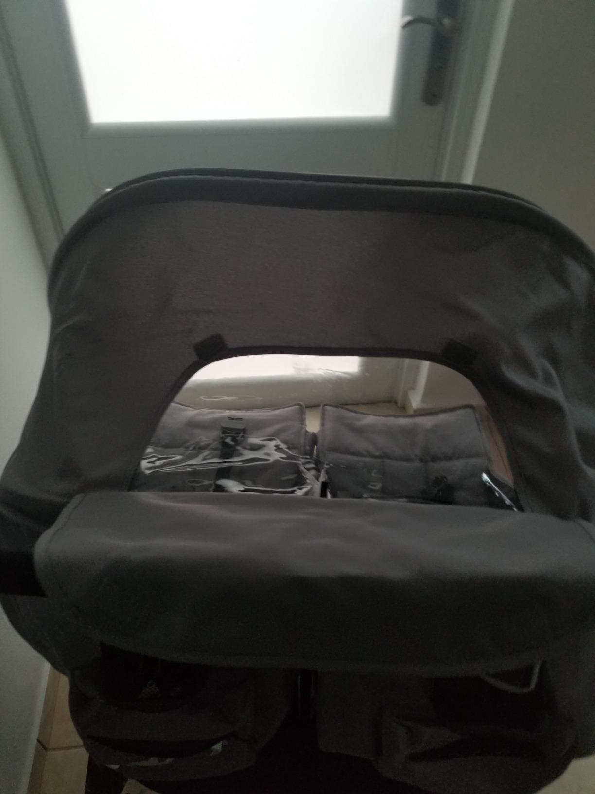 Joovy Scooter X2 Side-by-Side Double Stroller Featuring Dual Snack Trays, One-Handed Fold, Multi-Position Reclining Seats, Adjustable Leg Rests, and in-Seat Storage (Charcoal) customer photo 2