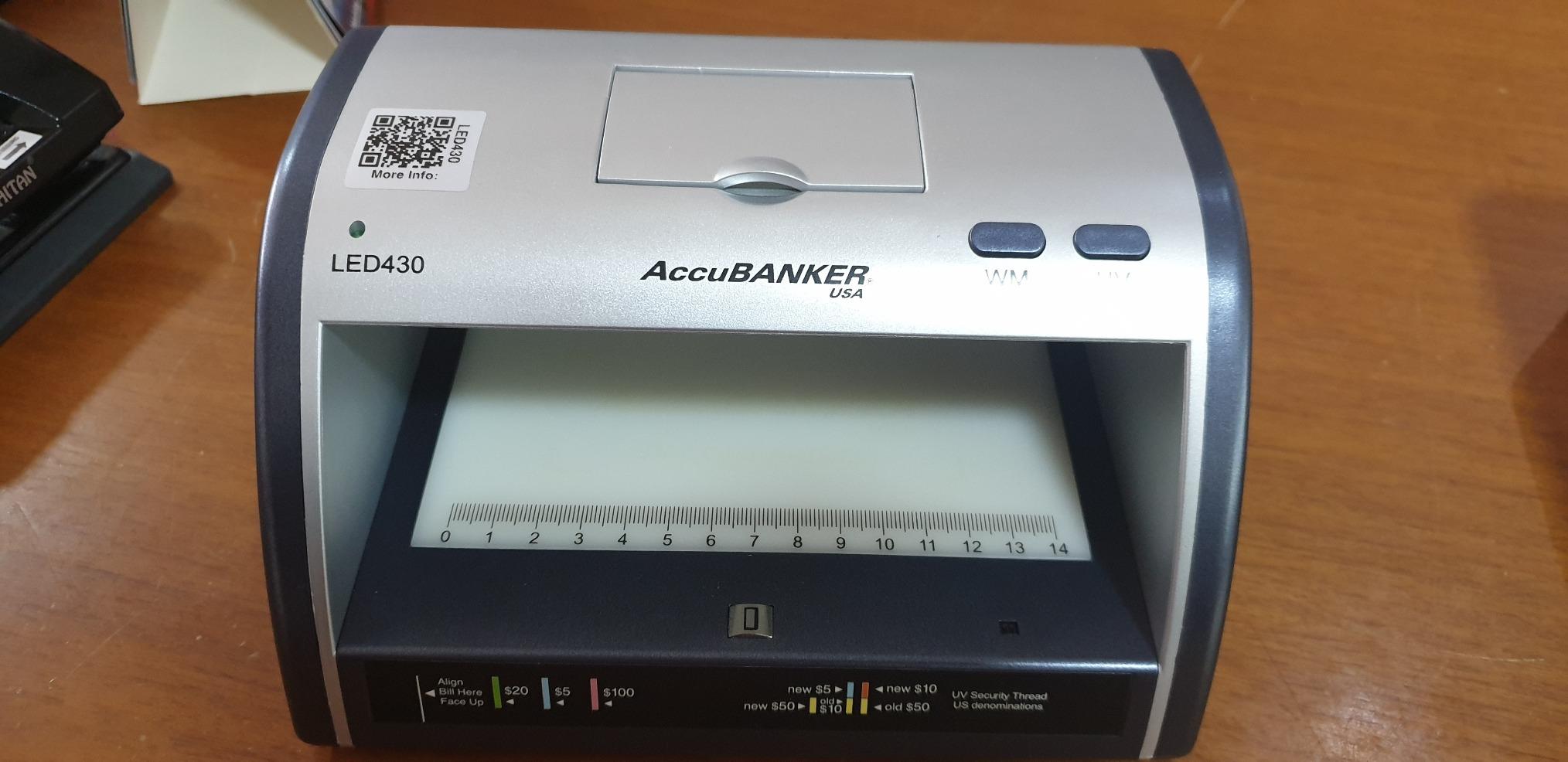 AccuBANKER LED430 6-Point Cash Multi Currency & Card Counterfeit Detector Money Checker with Superbright LED Ultraviolet, Magnetic & Size Detection customer photo 1
