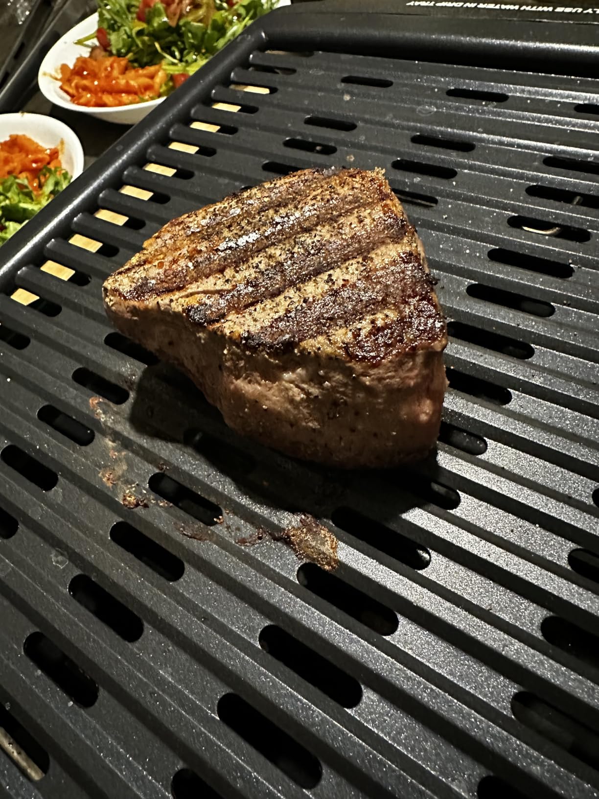 Chefman Electric Smokeless Indoor Grill w/ Non-Stick Cooking Surface & Adjustable Temperature Knob from Warm to Sear for Customized BBQing, Dishwasher Safe Removable Water Tray, Black customer photo 1
