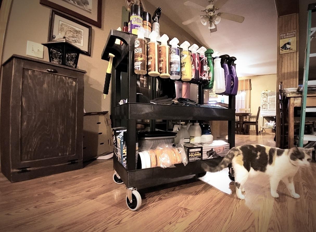 Tubstr 3-Tier Rolling Utility Cart with Wheels | Supports 300 lbs. Total | Heavy-Duty Capacity for Garage Storage, Office Spaces customer photo 1