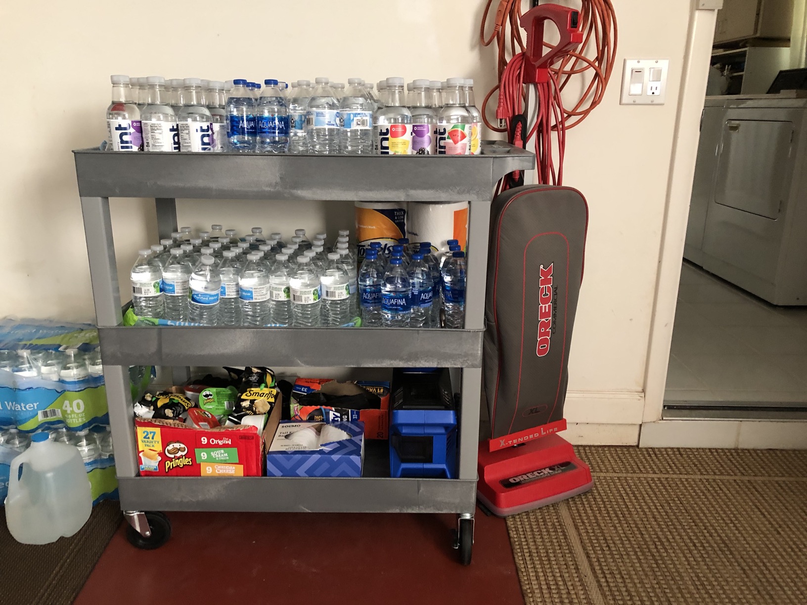 Tubstr 3-Tier Rolling Utility Cart with Wheels | Supports 300 lbs. Total | Heavy-Duty Capacity for Garage Storage, Office Spaces customer photo 2