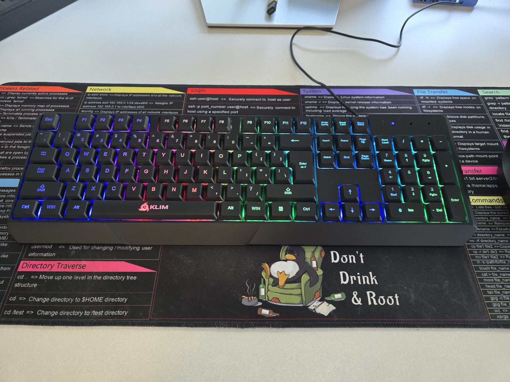 KLIM Chroma USB RGB Gaming Keyboard - Wired PC Computer Keyboard, Membrane, Waterproof Durable, 2 ms Response, PS4/PS5 & Mac Compatible customer photo 1