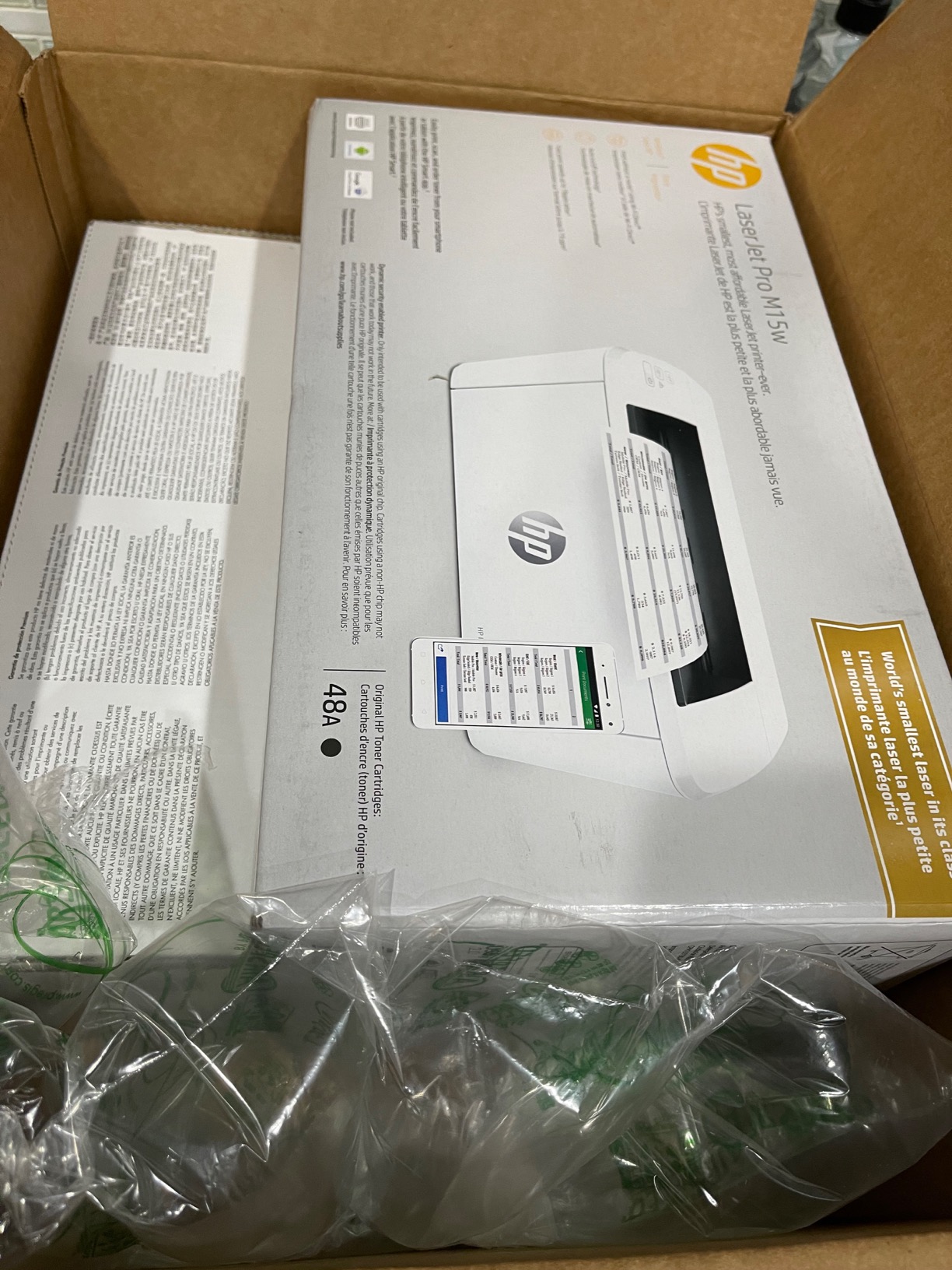 HP LaserJet Pro M15w Wireless Monochrome Printer, Works with Alexa customer photo 1