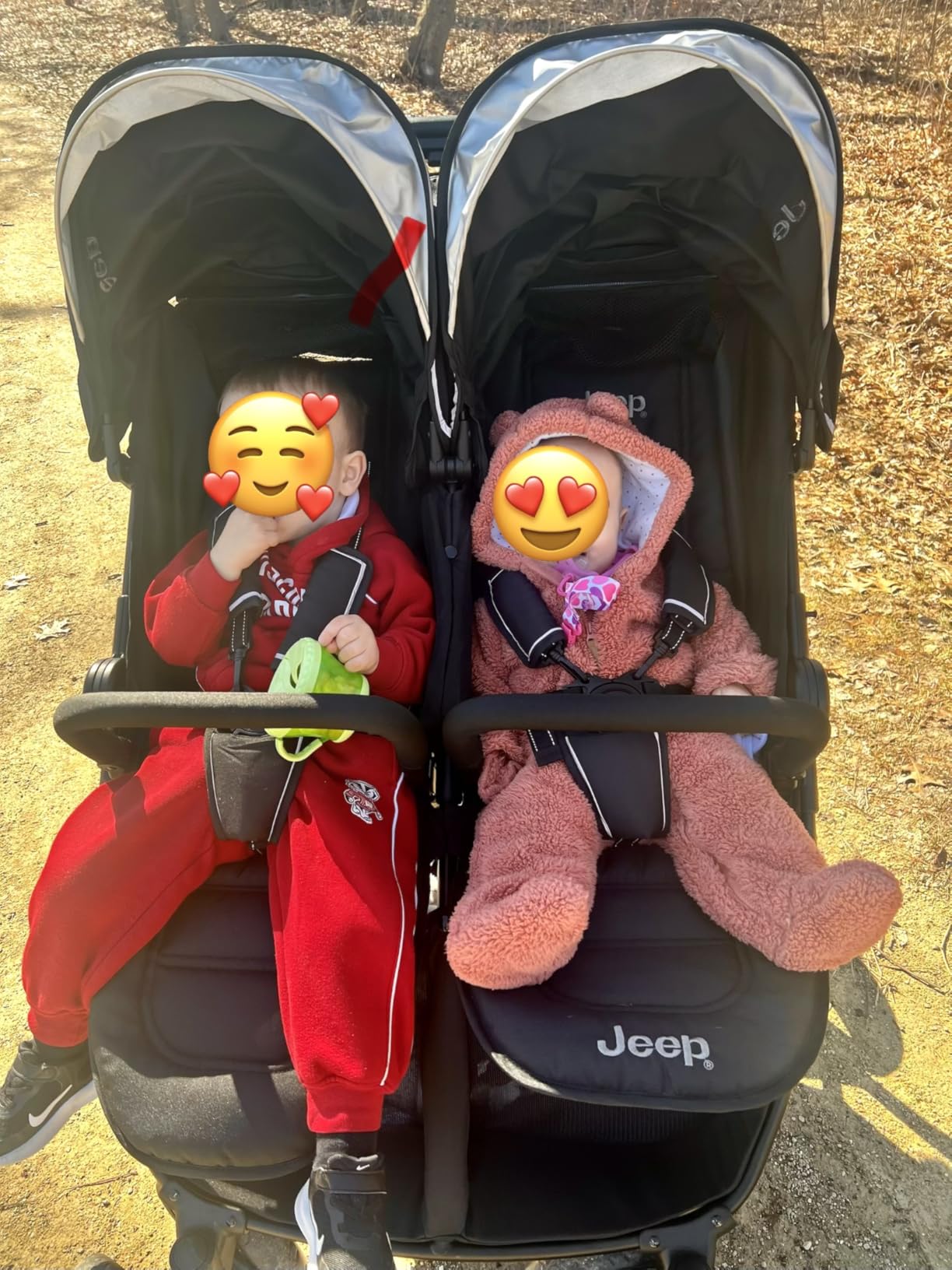 Jeep Destination Ultralight Side x Side Double Stroller - Midnight - 30-Inch Fold customer photo 2