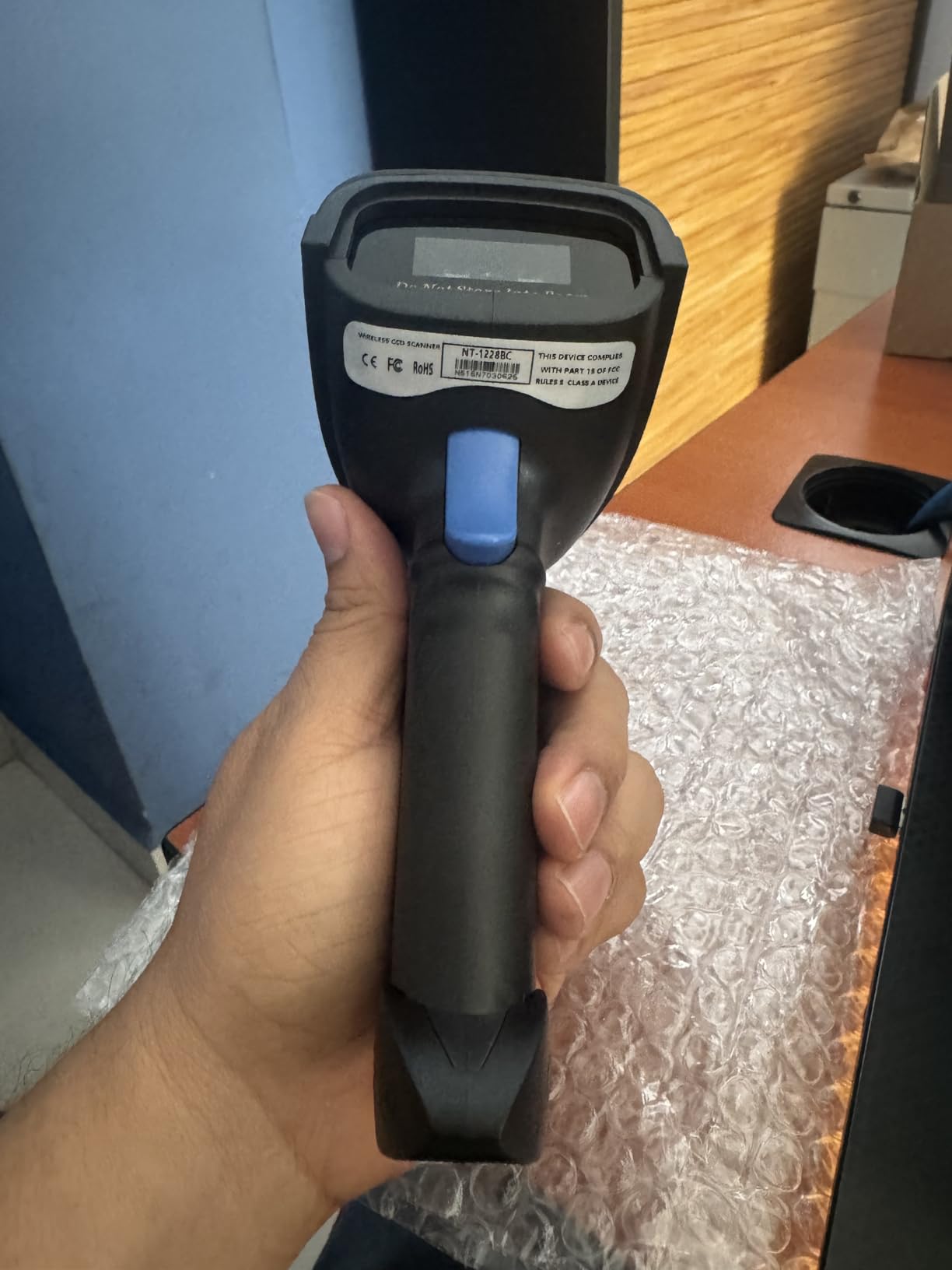 NETUM 2D Barcode Scanner, Compatible with 2.4G Wireless & Bluetooth & USB Wired Connection, Connect Smart Phone, Tablet, PC, 1D Bar Code Reader Work for QR PDF417 Data Matrix (NT-1228BL) customer photo 1