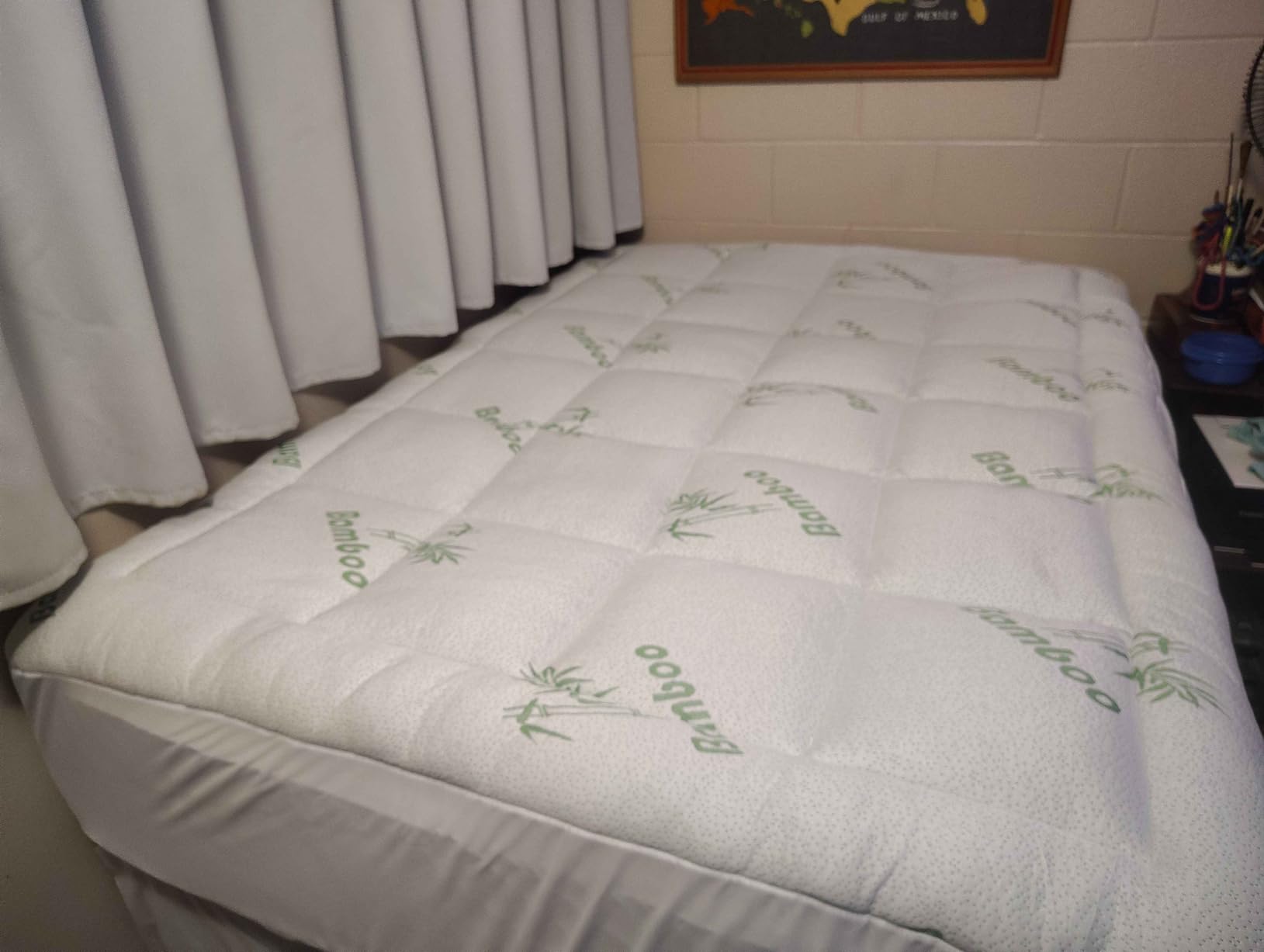 Niagara Ultra Soft Queen Size Mattress Topper - Viscose Made from Bamboo Pillow Top Mattress Pad for Back Pain Relief - Naturally Cooling for Hot Sleepers, Green customer photo 2
