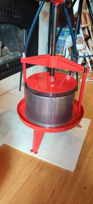 EJWOX Fruit Wine Press 3.69 Gal - Heavy-duty T-Handle & Cross-beam, Stainless Steel Juice Maker for Apple, Grape, Home Brewing customer photo 1