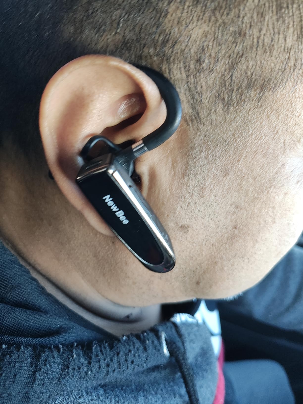 New Bee Bluetooth Earpiece V5.0 Wireless Handsfree Headset with Microphone 24 Hrs Driving Headset 60 Days Standby Time for iPhone Android Samsung Laptop Trucker Driver customer photo 1