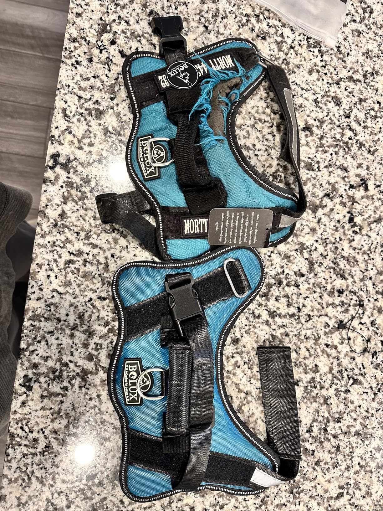 Bolux Dog Harness, No-Pull Reflective Dog Vest, Breathable Adjustable Pet Harness with Handle for Outdoor Walking - No More Pulling, Tugging or Choking, Blue, S customer photo 2