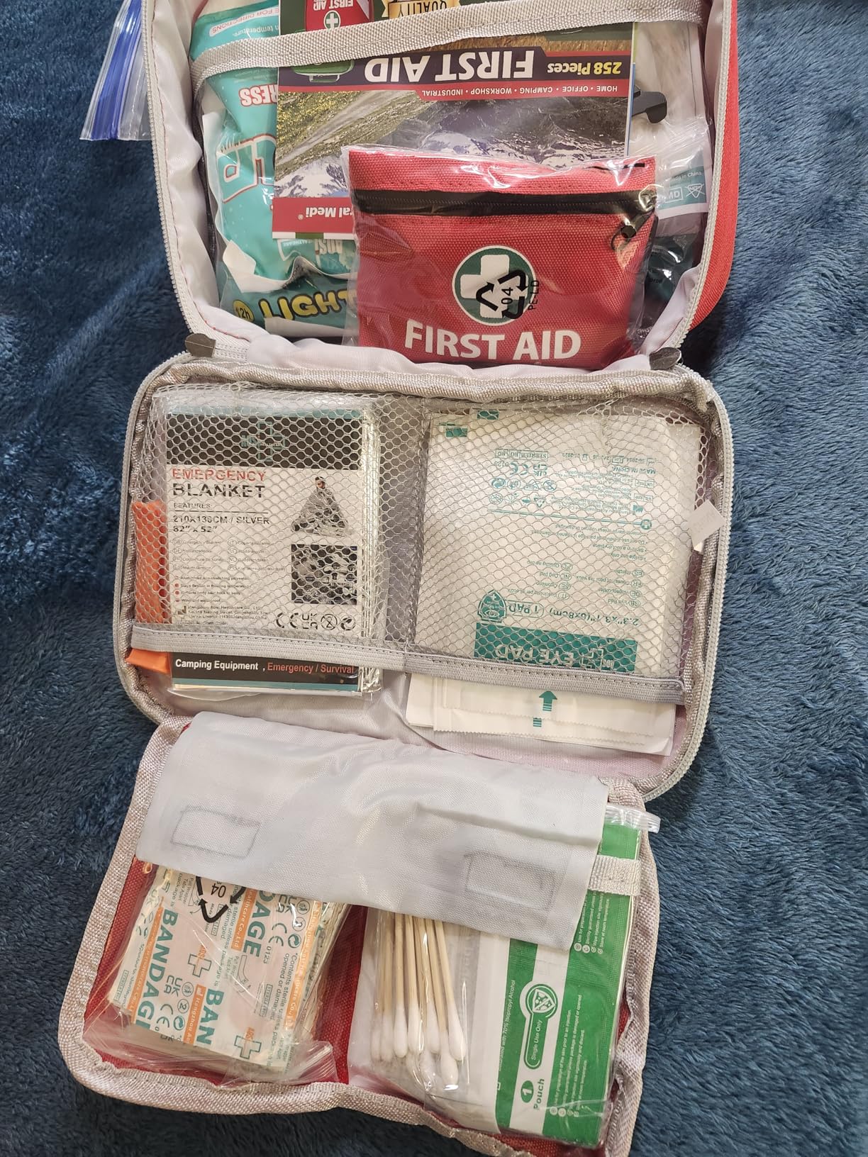 General Medi 2-in-1 First Aid Kit (215 Piece Set) + 43 Piece Mini First Aid Kit - Includes Ice Pack and Emergency Blanket customer photo 1