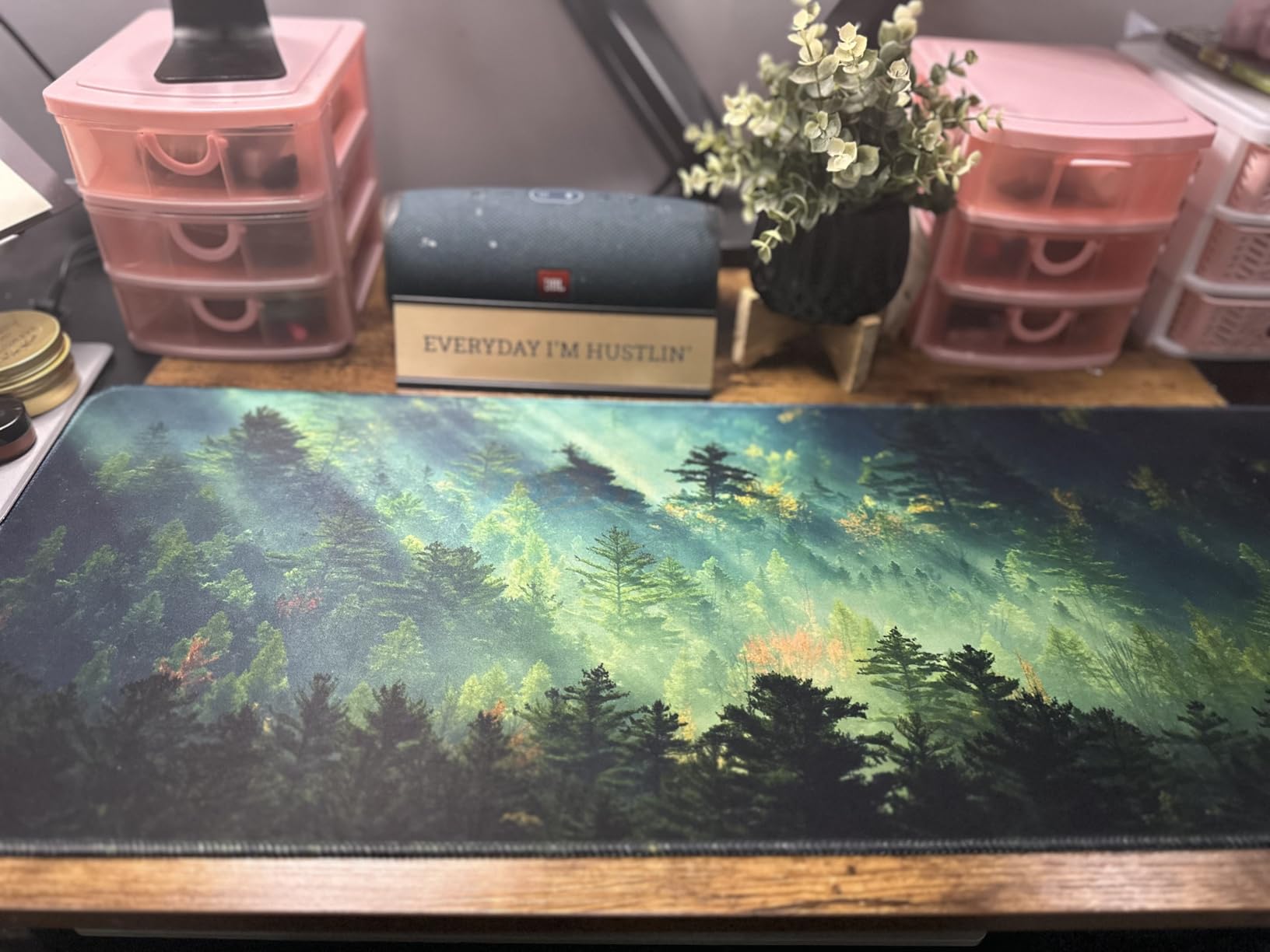 Galdas Mouse Pad For Gaming, Forest Background Pattern XXL XL Large Mouse Mat customer photo 2