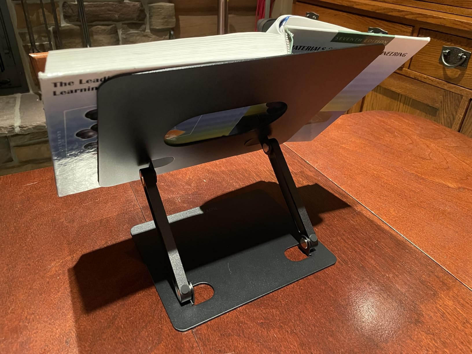 BoYata Laptop Stand, Adjustable Multi-Angle Laptop Holder, Compatible for Laptops up to 17 inches, Sturdy Aluminum & Silicone, Silver customer photo 2