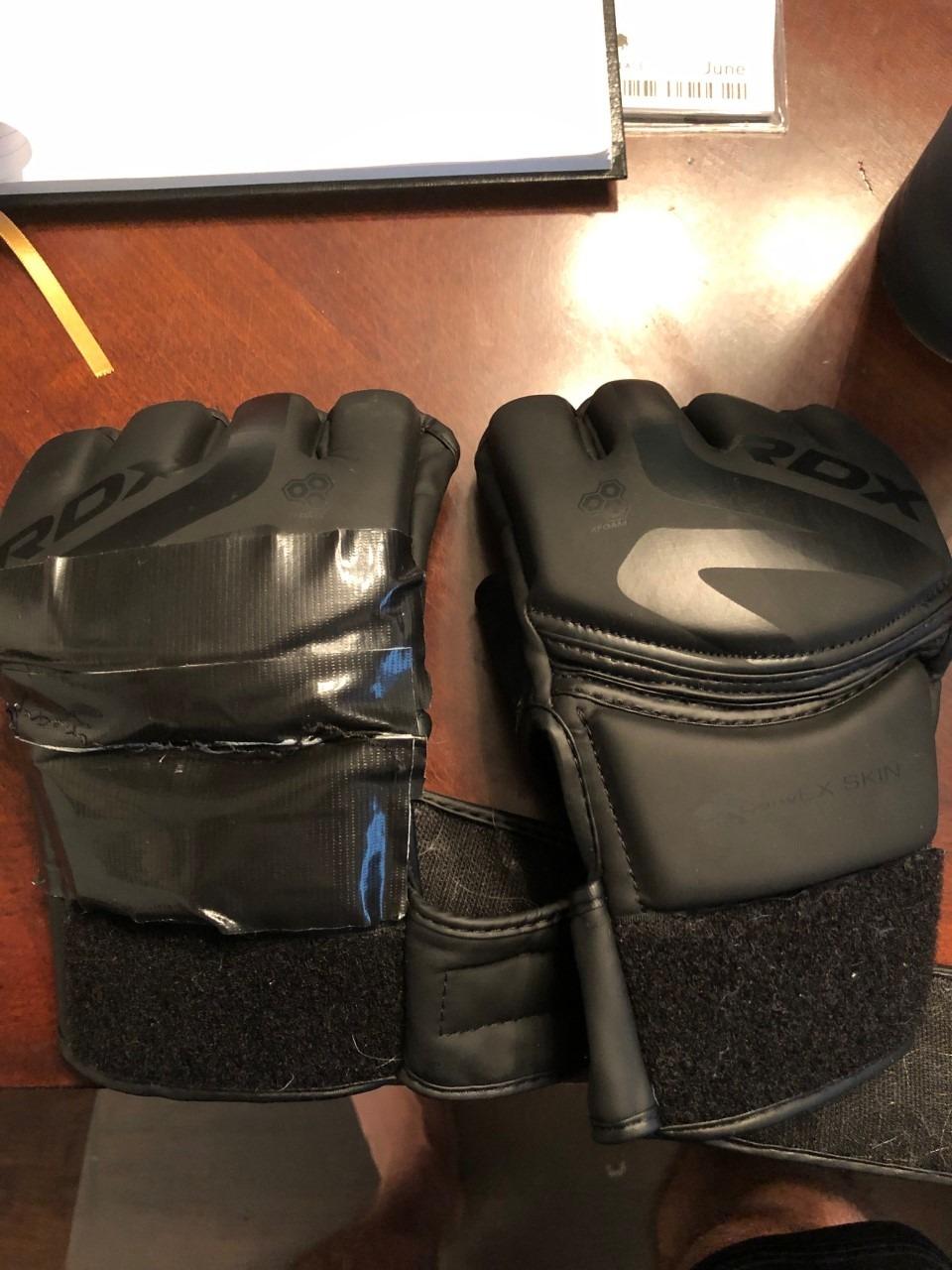 RDX MMA Gloves Premium Real Maya Hide Leather, Mixed Martial Arts Sparring & Grappling Gloves for Training, Fighting Gloves, Fingerless Design, Padded Open D-Cut Palm customer photo 1
