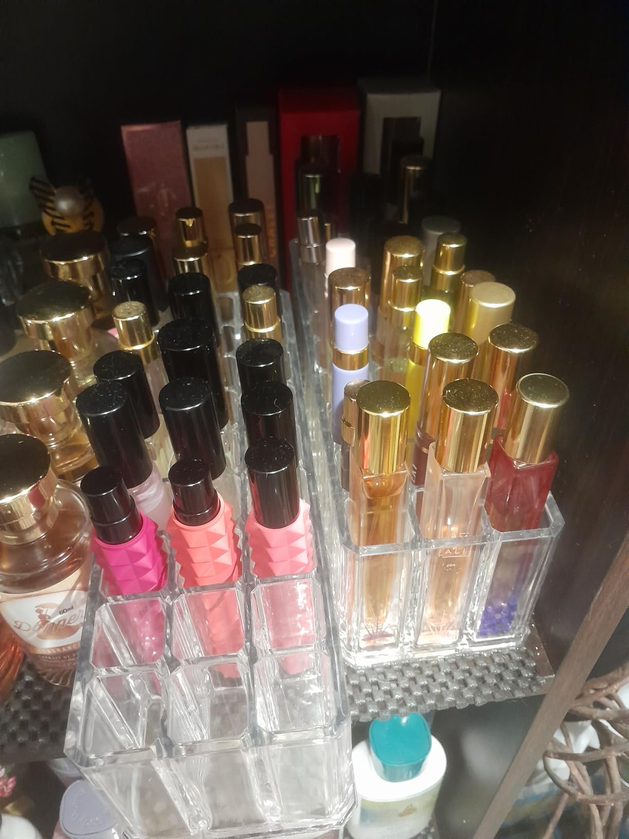 BY ALEGORY Acrylic Rollerball Perfume Organizer Beauty Scent Holder 24 Space Organization Refillable Container Tall Scented Oil Storage Display Case customer photo 1