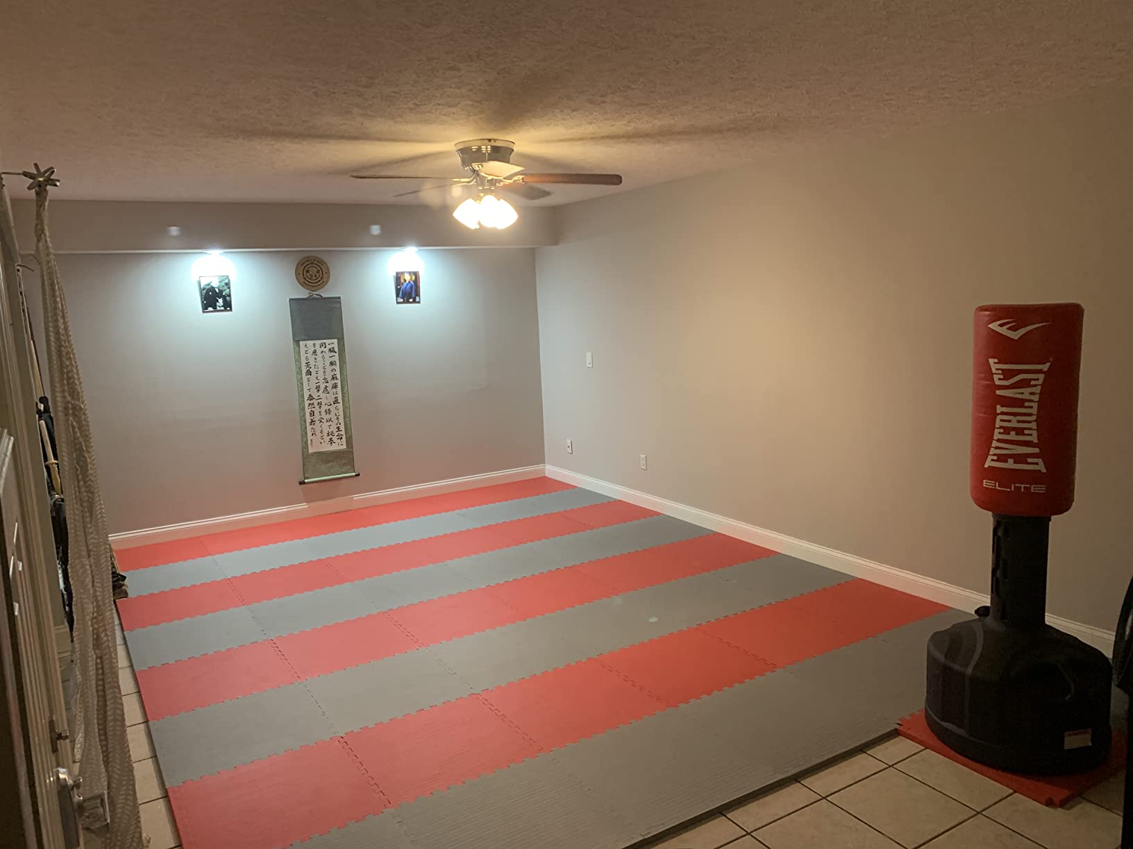 We Sell Mats 1 Inch Thick Martial Arts EVA Foam Exercise Mat, Tatami Pattern, Interlocking Floor Tiles for Home Gym, MMA, Anti-Fatigue Mats, 24 in x 24 in customer photo 2