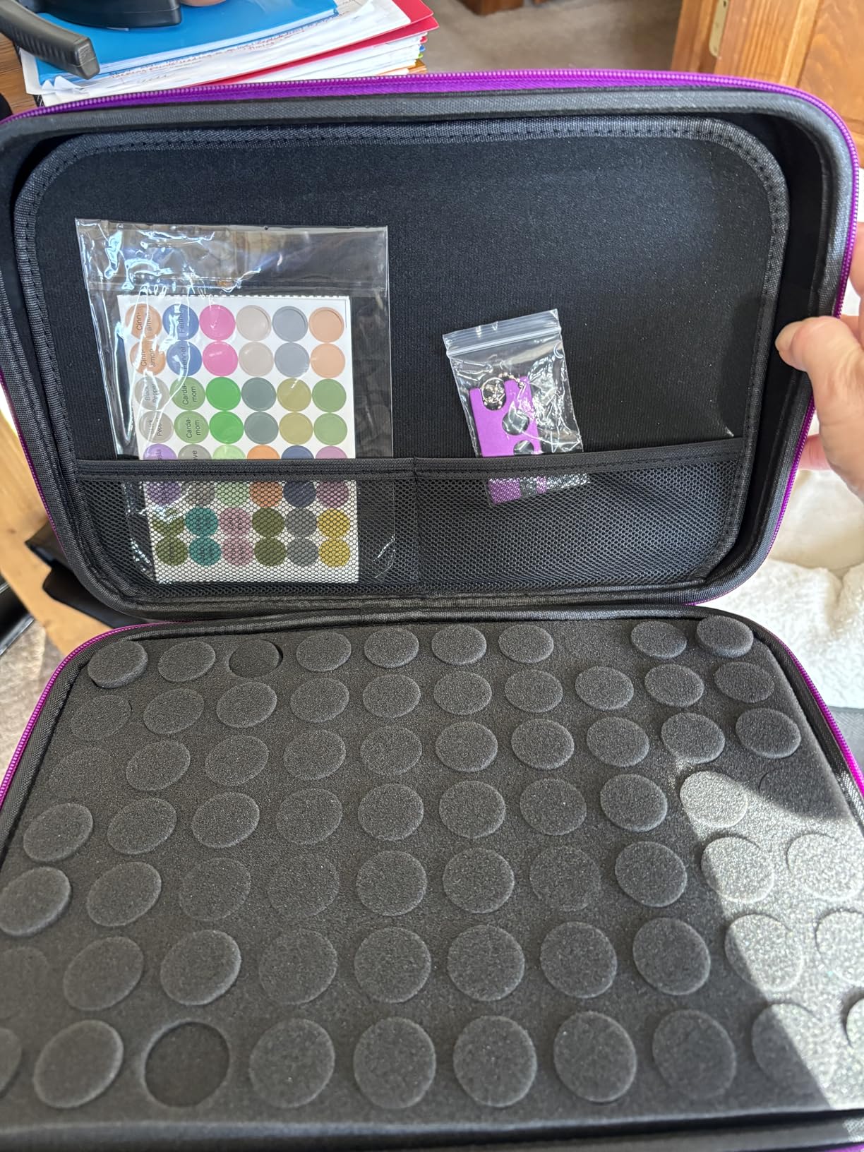 Canboc Essential Oil Storage Holder Organizer Carrying Case, Essential Oils Box Holds 70 Bottles 5ml 10ml 15ml 20ml Bottle for doTerra, Young Living Oils, Essential Oil Bag with Labels & Bottle Opener customer photo 1
