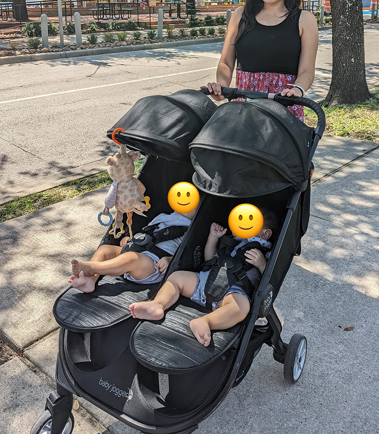 Baby Jogger City Tour 2 Side by Side Double Stroller, Compact Twin Stroller Design, Easy-To-Maneuver, Fits Through Standard Doorways, Compact One-Step Fold Design, Baby Travel Essential, Pitch Black customer photo 1