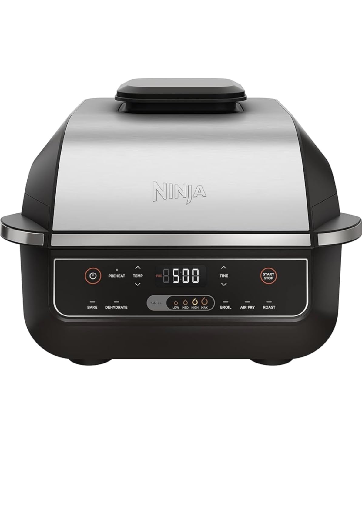 Ninja | Indoor Grill | Foodi | 5-in-1 (Grill, Air Fry, Roast, Bake, and Dehydrate | Fits up to 3lb Roast | Smoke Control System and Dishwasher Safe Parts| Black/Grey | AG301 customer photo 2