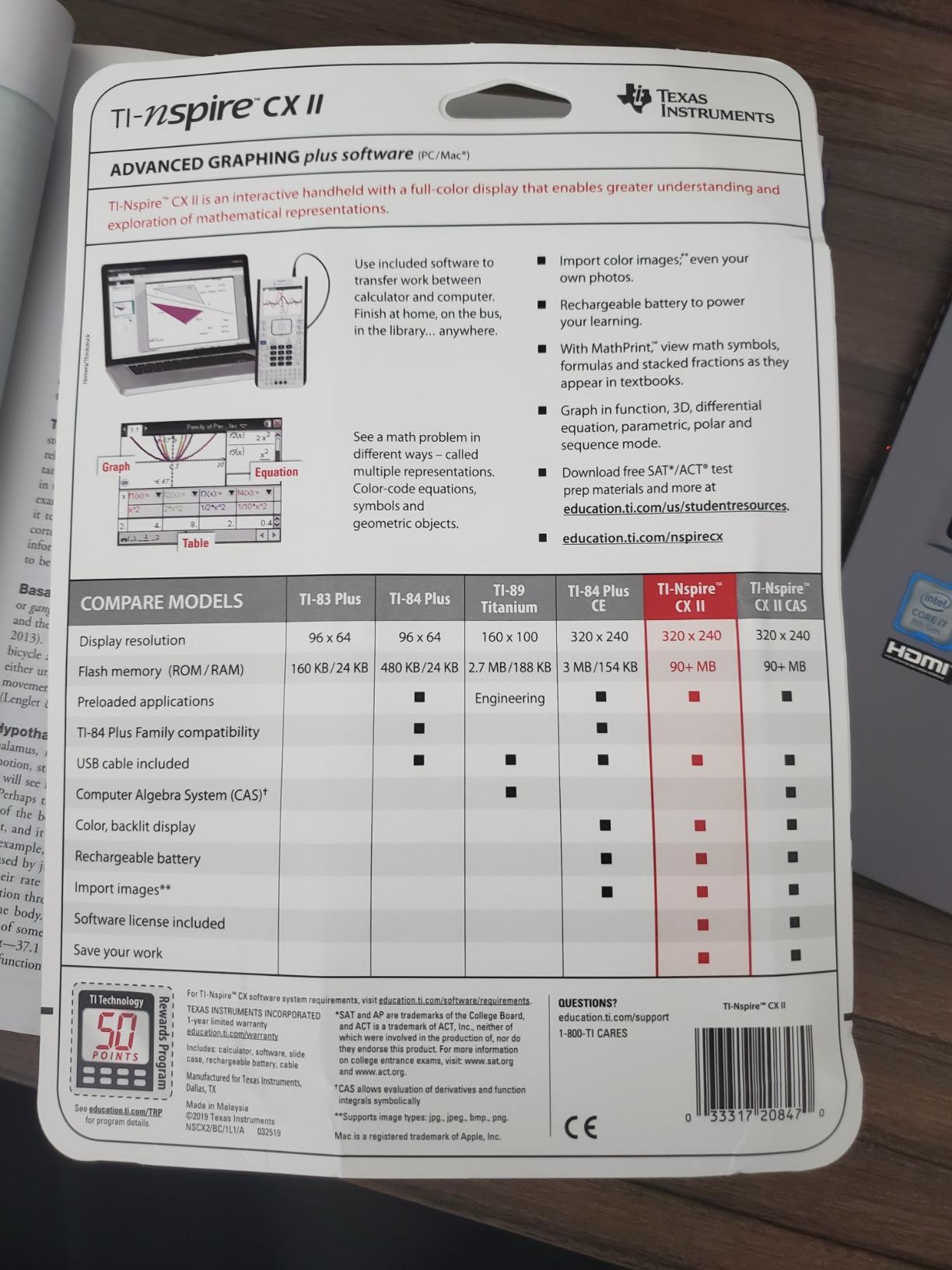 Texas Instruments TI-Nspire CX II Color Graphing Calculator with Student Software (PC/Mac) customer photo 2