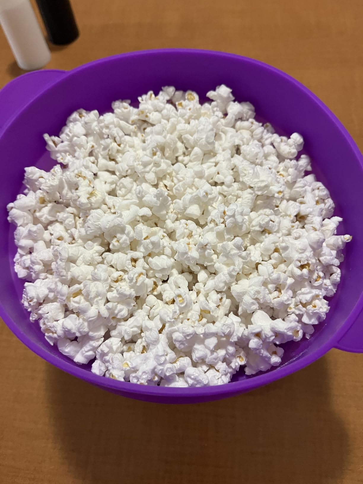 POPCO Hotpop Silicone Popcorn Popper - Large Microwave Corn Popper with Handles - Dishwasher Safe Silicone Popcorn Bowl - Ideal for Quick Snacks - Transparent Pink customer photo 1