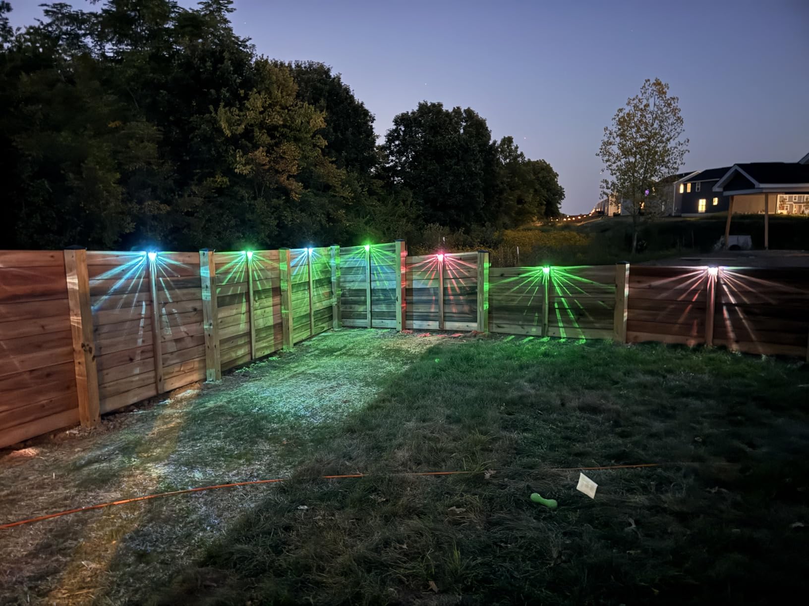 Melunar Solar Deck Lights, 6 Pack Waterproof LED Solar Step Light Outdoor, Fence Lights Solar Powered for Outside, Garden, Patio, Stairs,Yard,10 Lumens, Warm White/Color Changing Lighting customer photo 2