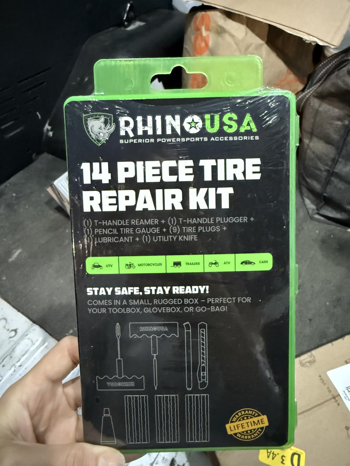 Rhino USA Tire Repair Kit (86-Piece) Professional Heavy Duty Tire Plug Kit to Fix Punctures & Patch Flats with Ease - Ultimate Tubeless Tire Repair Tools for Car, Motorcycle, ATV, UTV, RV and Trailer customer photo 1