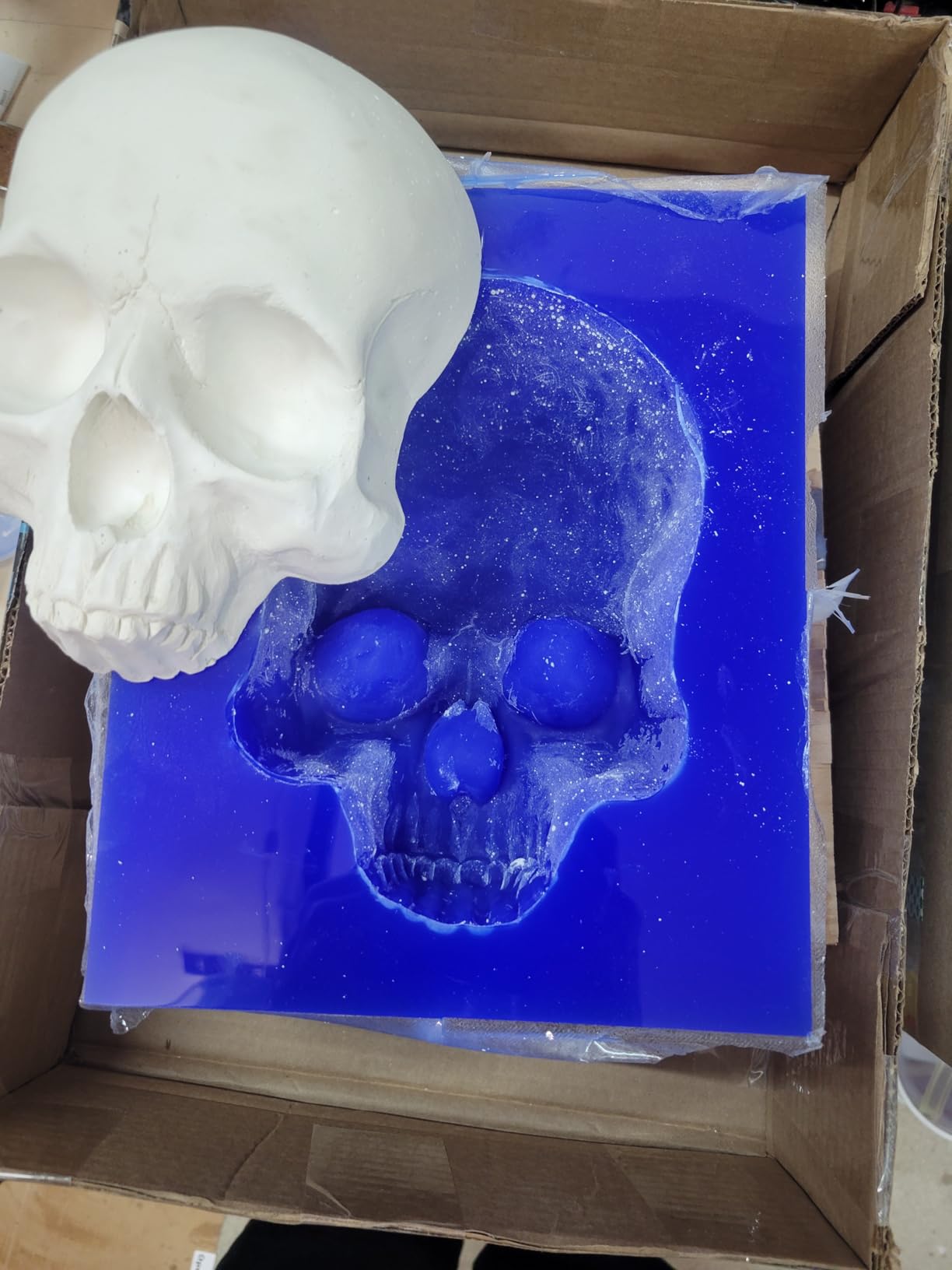 LET'S RESIN Silicone Molds Making Kit 30A, Blue Silicon for Making 2 Part Molds, Liquid Silicone Rubber Mixing Ratio 1:1 (20.8oz) customer photo 2