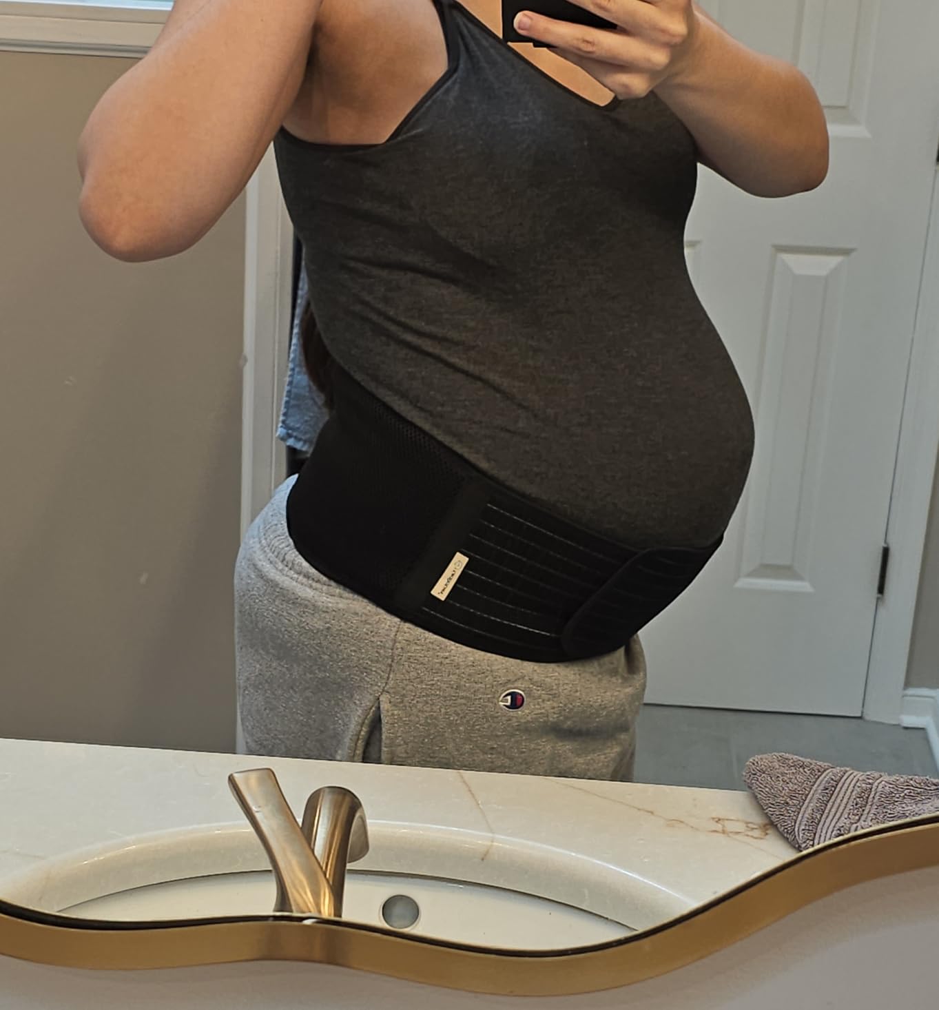 KeaBabies Pregnancy Belly Bands for Pregnant Women - Soft & Breathable Maternity Belly Support Band, Easy Adjustable Maternity Belt for Back, Pelvic Support (Classic Ivory, M/L) customer photo 2