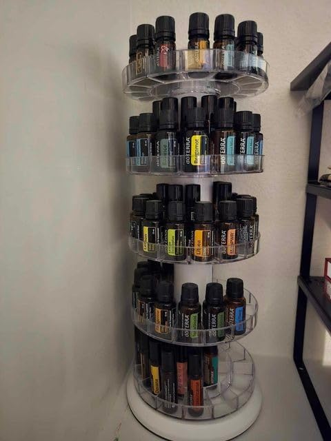 J JACKCUBE DESIGN Rotating Essential Oil Display Stand Spinning Rack for 75 Bottles(up to 120) Organizer 5 Tier Storage Holder -MK505A (5 Tier) customer photo 1