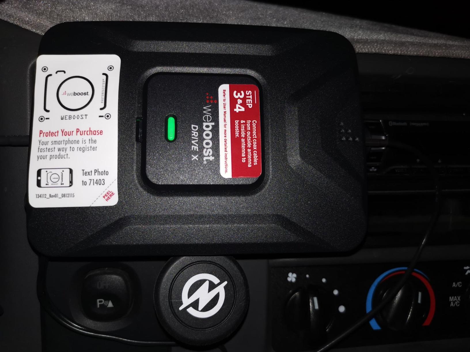 weBoost Drive X - Vehicle Cell Phone Signal Booster | 5G & 4G LTE | Magnetic Roof Antenna | Boosts All U.S. Carriers - Verizon, AT&T, T-Mobile | Made in the U.S. | FCC Approved customer photo 2