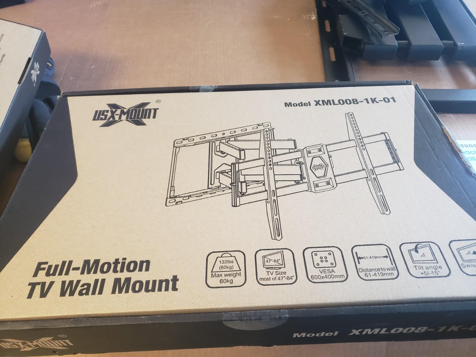 USX MOUNT Universal Soundbar Mount, Sound Bar TV Bracket for Soundbar with Speaker, Fits 2 Installation Options, Removable No-Slip Base Holder Extends 3.46-6.06 customer photo 2