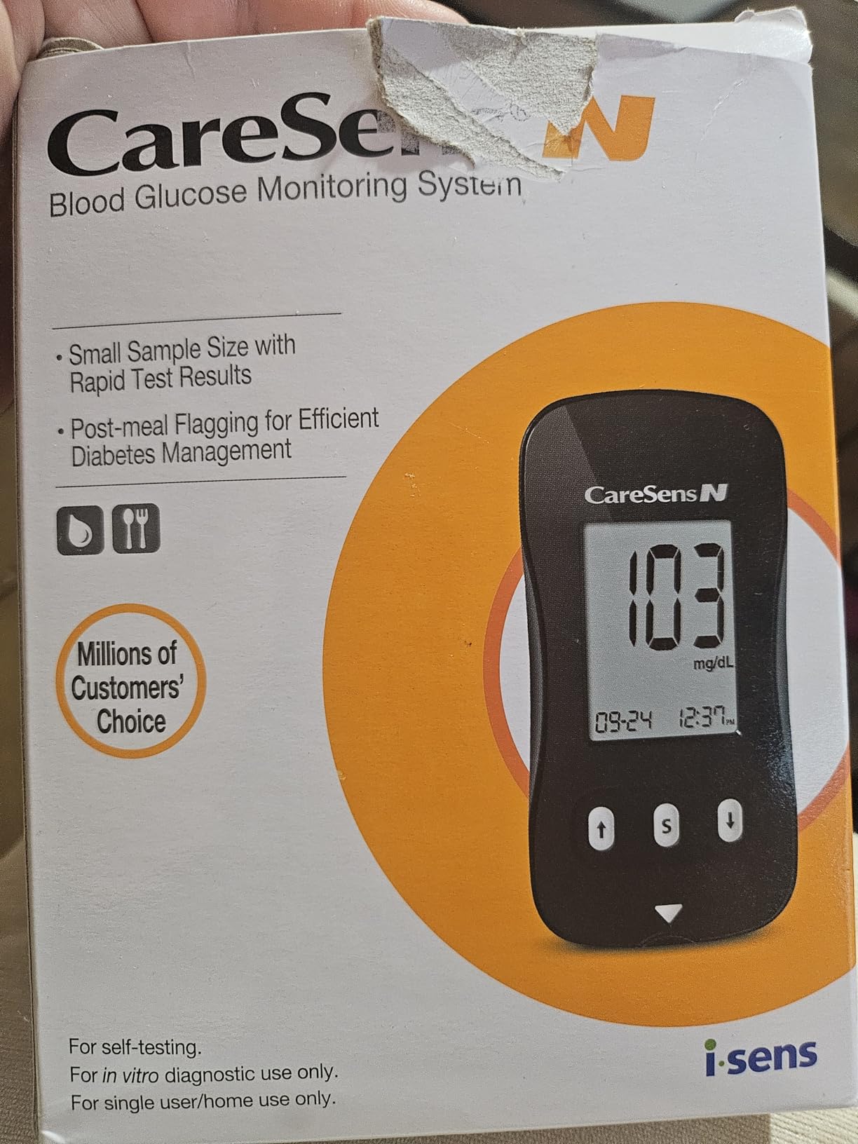 CareSens N Blood Glucose Monitor Kit with 100 Test Strips and Lancets customer photo 2