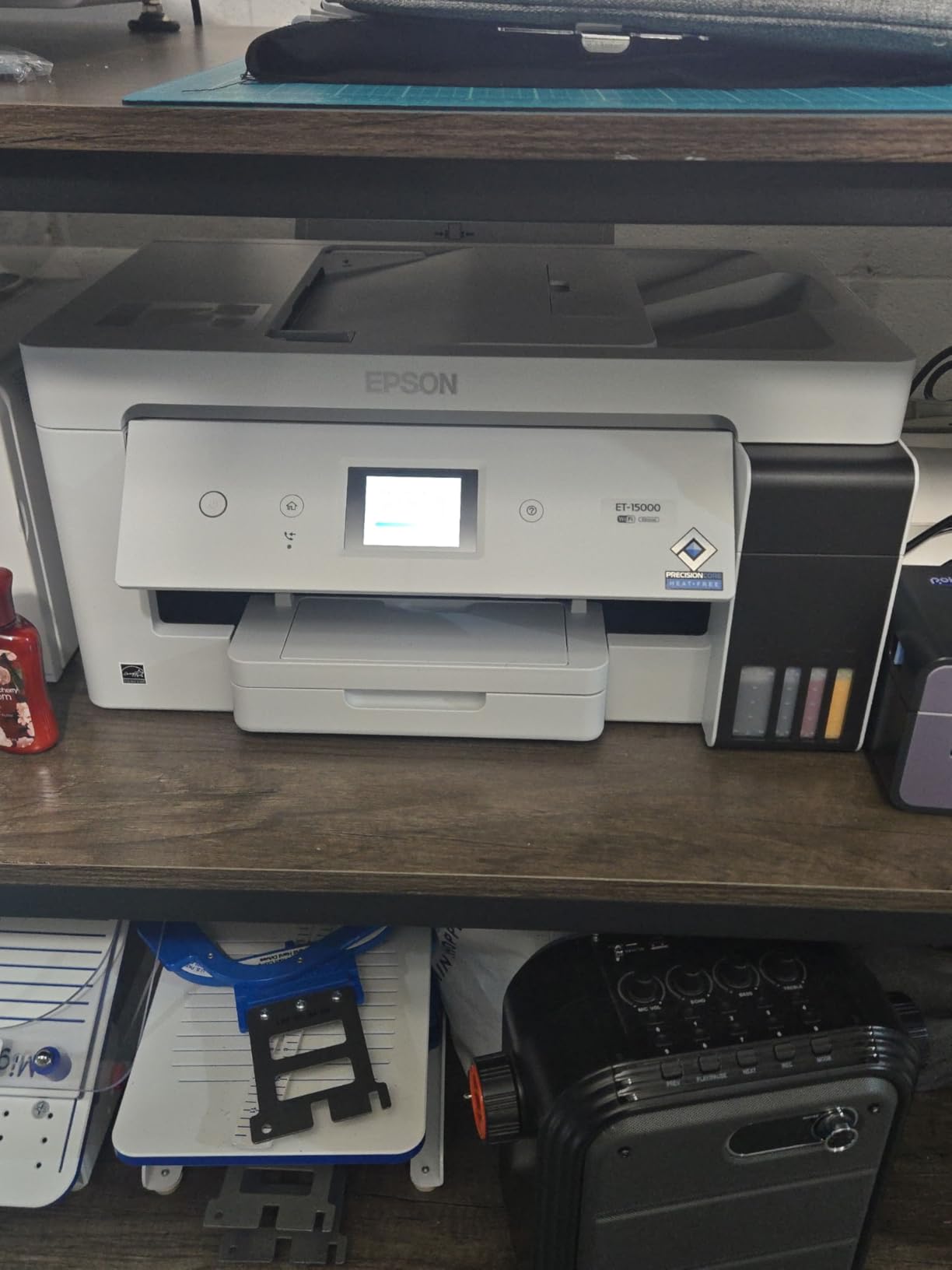 Epson EcoTank ET-15000 Wireless Color All-in-One Supertank Printer with Scanner, Copier, Fax, Ethernet and Printing up to 13 x 19 Inches, White customer photo 3