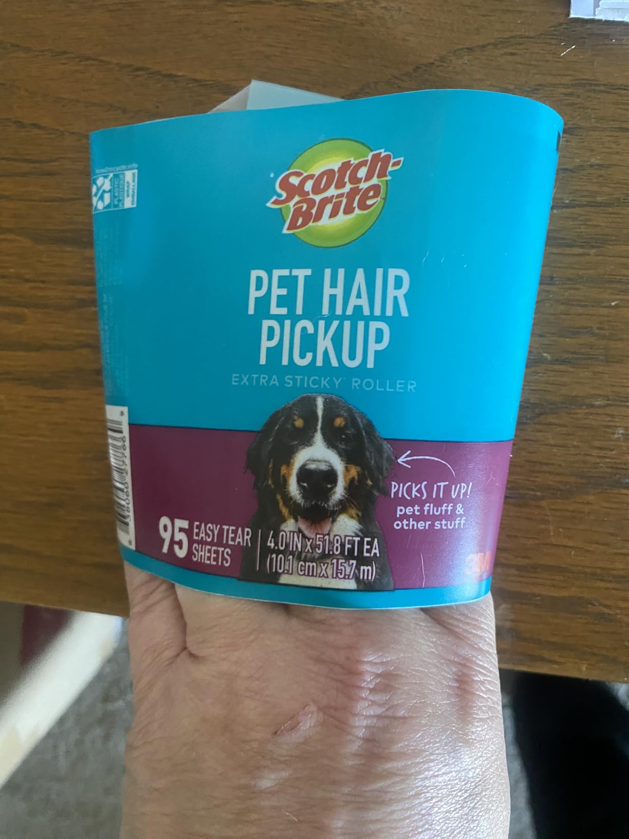Scotch-Brite Pet Hair Pickup Extra Sticky Lint Roller, Used for Removing Fur on Couches, Clothes, and More, 95 Sheets customer photo 2