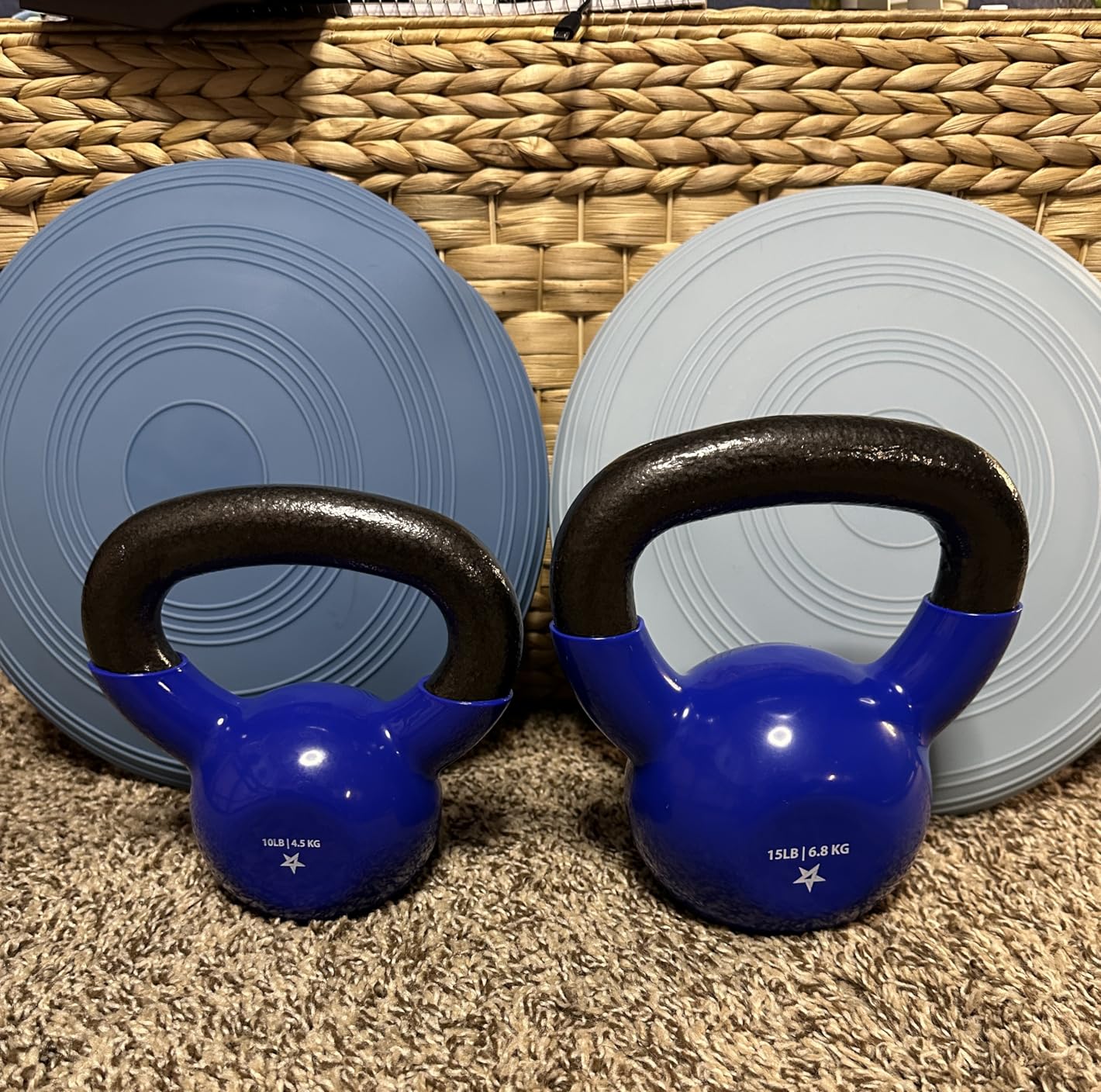 Yes4All Kettlebell, Vinyl Coated Kettlebell Cast Iron Sets with Stable Flat Bottom for Full Body Workout, Push up, Grip Strength Training & Weights Exercises customer photo 1