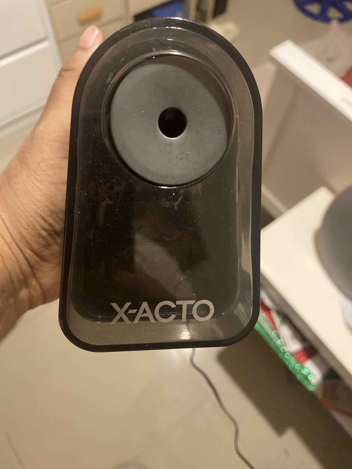 X-ACTO Pencil Sharpener, Mighty Mite Electric Pencil Sharpener, With Pencil Saver, SafeStart Motor, Black, 1 Count - Home, Office, School, Teacher Supplies customer photo 2