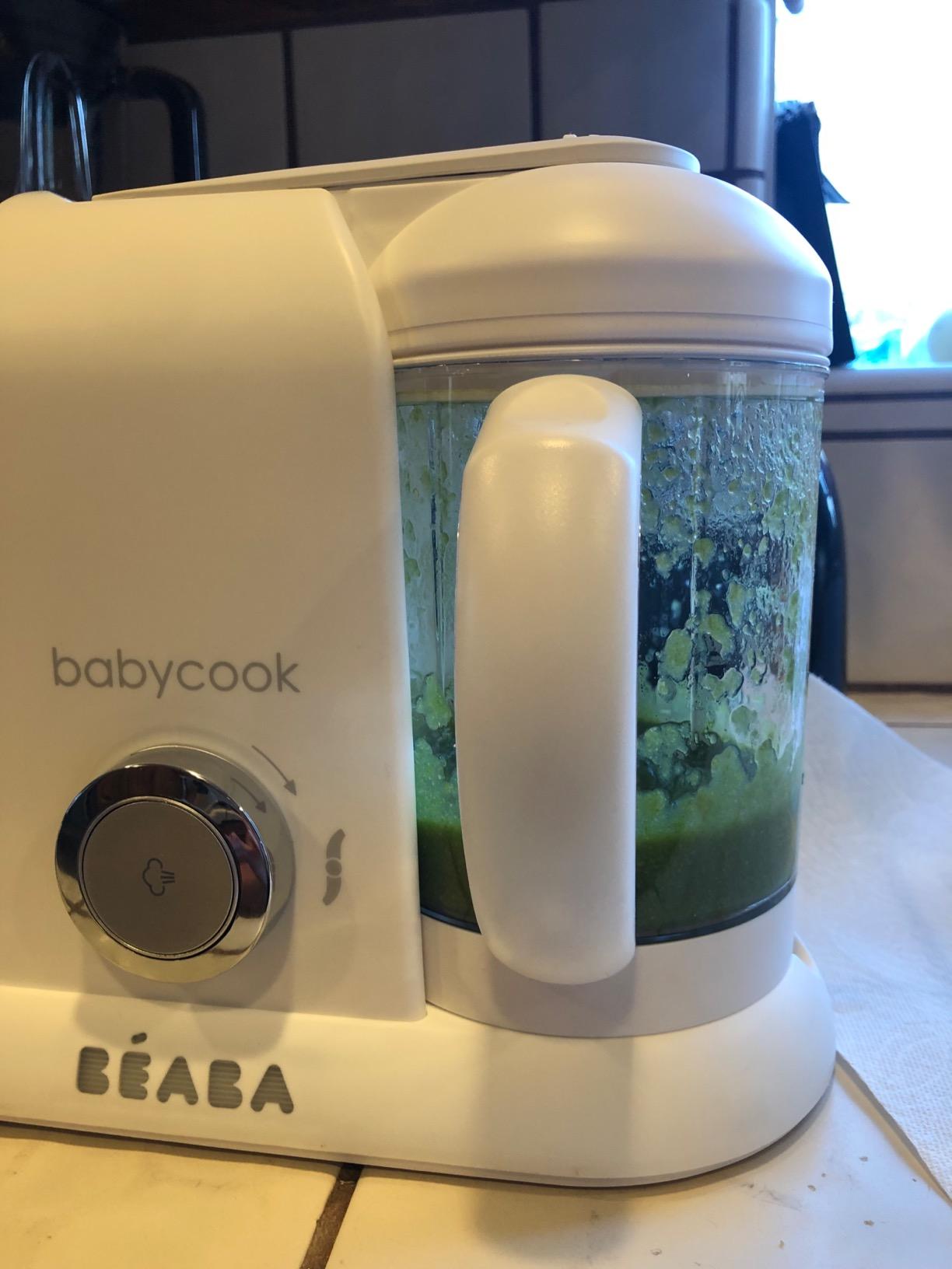 BEABA Babycook Solo 4 in 1 Baby Food Maker, Puree Steamer and Blender for Purees, Grinder with Auto Steam Cooking, Large Capacity 1100 mL/ 37 oz, 27 Servings in 20 Mins, Charcoal customer photo 1
