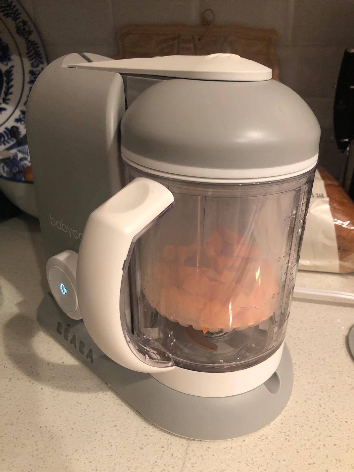 BEABA Babycook Solo 4 in 1 Baby Food Maker, Puree Steamer and Blender for Purees, Grinder with Auto Steam Cooking, Large Capacity 1100 mL/ 37 oz, 27 Servings in 20 Mins, Charcoal customer photo 2