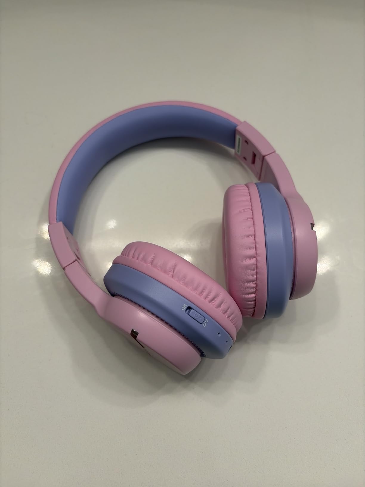 iClever BTH12 Kids Bluetooth Headphones, Colorful LED Lights, 74/85dBA Safe Volume, 85H Playtime, Fast Charging, Bluetooth 5.2, Over Ear, Built-in Mic for iPad/Tablet/Airplane customer photo 2