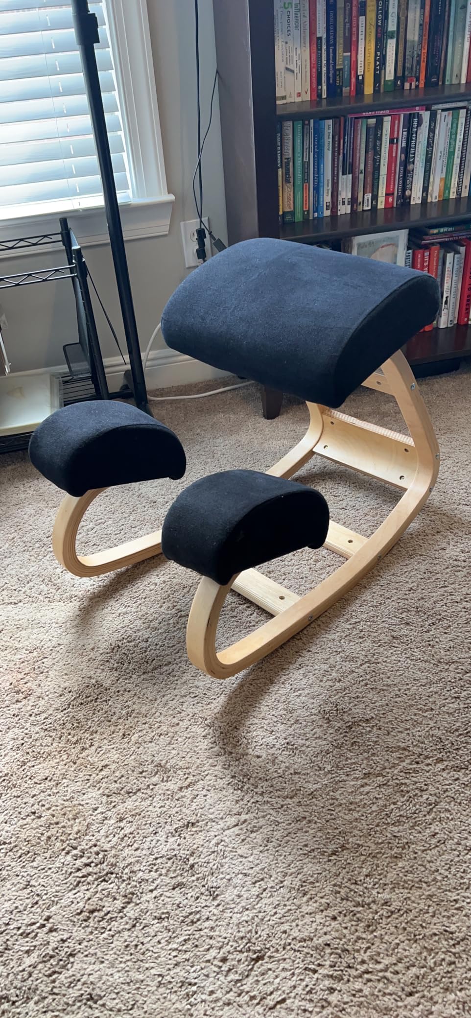 Luxton Home Ergonomic Kneeling Chair with Extra Padding - Posture Support Comfortable Desk Chair - Angled Rocking Stool & Balancing Seat - Natural Relief for Neck or Back Pain (with Extra Padding) customer photo 1