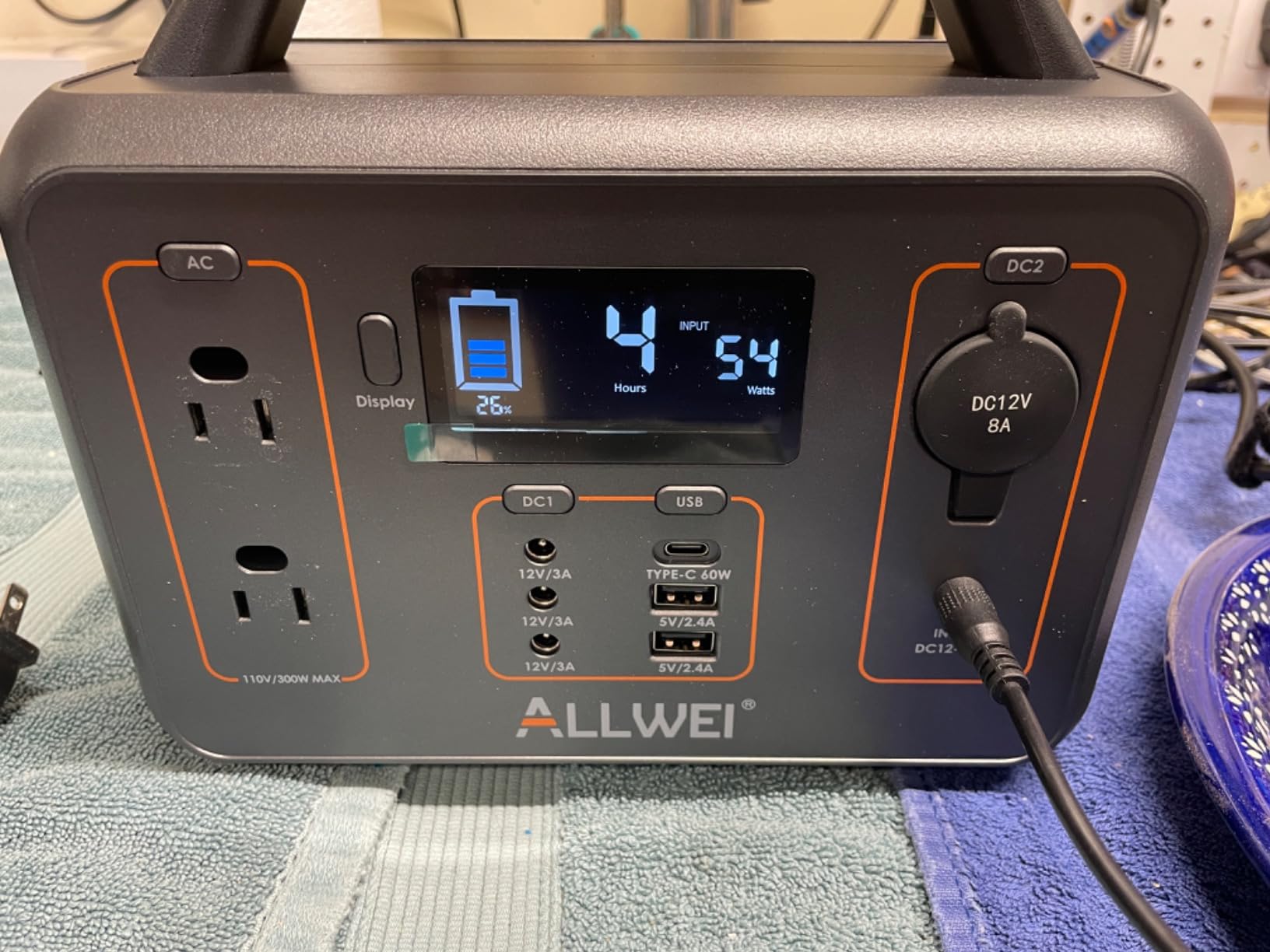 ALLWEI Portable Power Station 300W, 280Wh Solar Generator with 110V Pure Sine Wave AC Outlet, Backup Lithium Battery Generator for CPAP Outdoor RV Camping Emergency Home Use customer photo 1