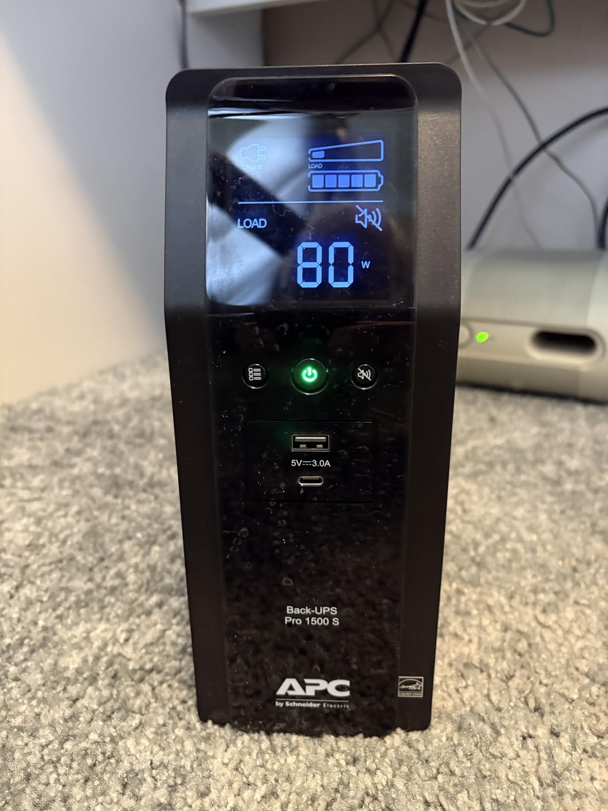 APC UPS Back-UPS Pro 1500VA Sinewave UPS, 900W Battery Backup & Surge Protector, AVR, 10 Outlets, LCD, USB-C & USB-A Charging Ports, BR1500MS2 customer photo 1