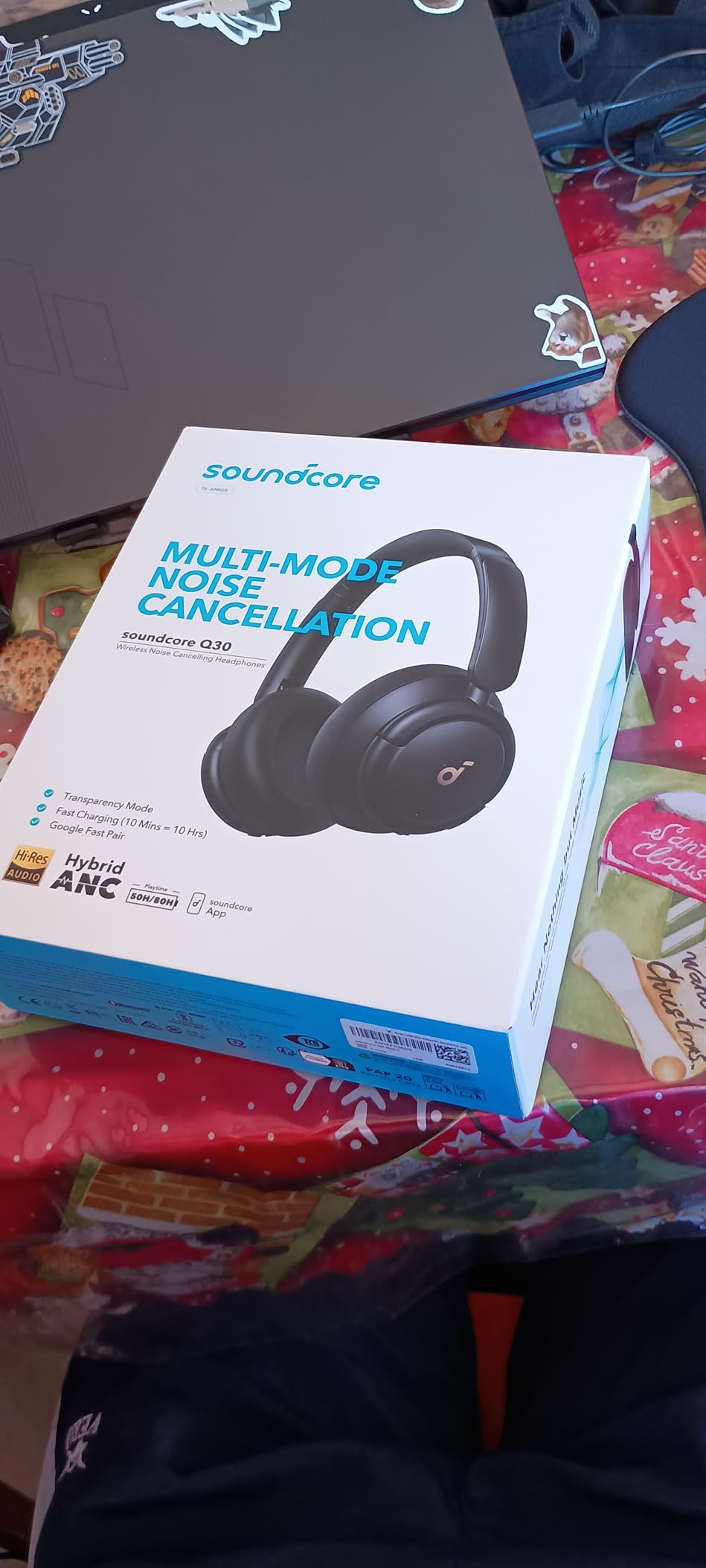 Soundcore Q30 by Anker, Hybrid Active Noise Cancelling Headphones, Multiple Modes, Hi-Res Audio, Custom EQ via App, 50H Playtime, Comfortable Fit, Bluetooth, Multipoint Connection customer photo 1