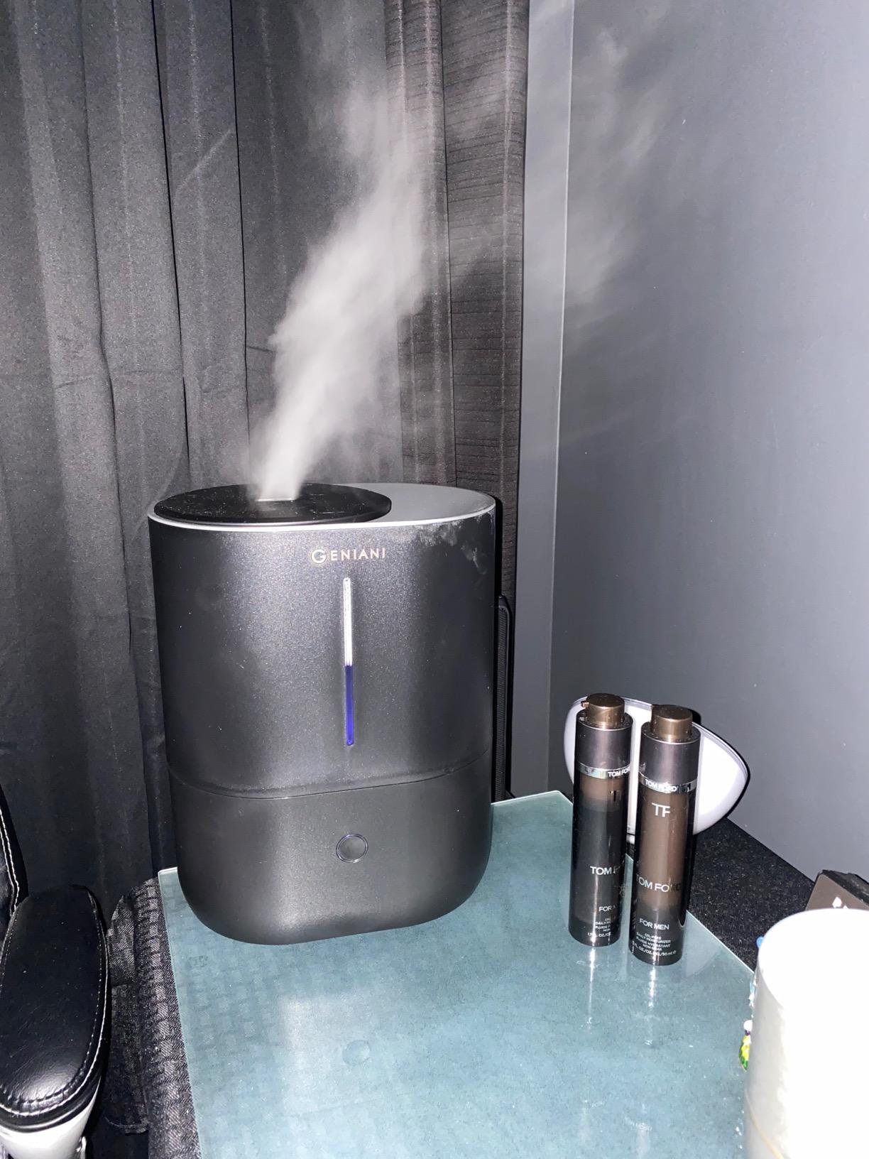 GENIANI Portable Cool Mist Humidifiers for Bedroom & Office - Ultrasonic Humidifier for Home, Baby, Small Room with Auto Shut Off, 250ML Easy to Clean Water Tank customer photo 1